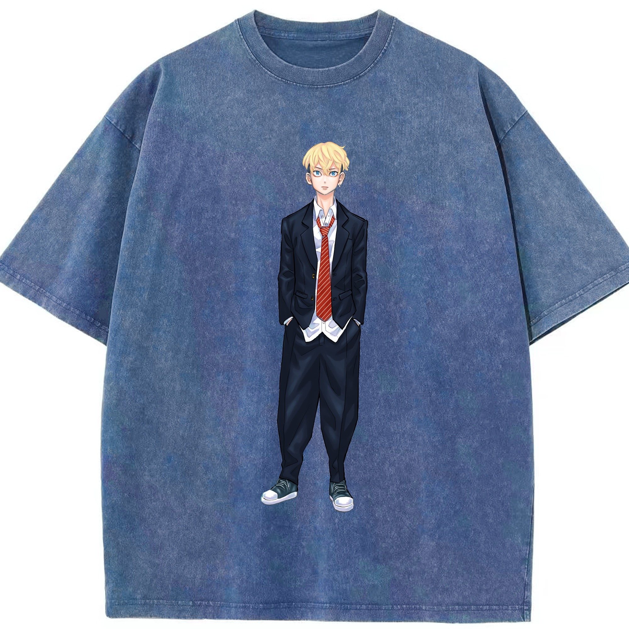 （画像用） 東京リベンジャーズ Tokyo Revengers 綿100% ヴィンテージ風 半袖Tシャツ（フロントプリント）