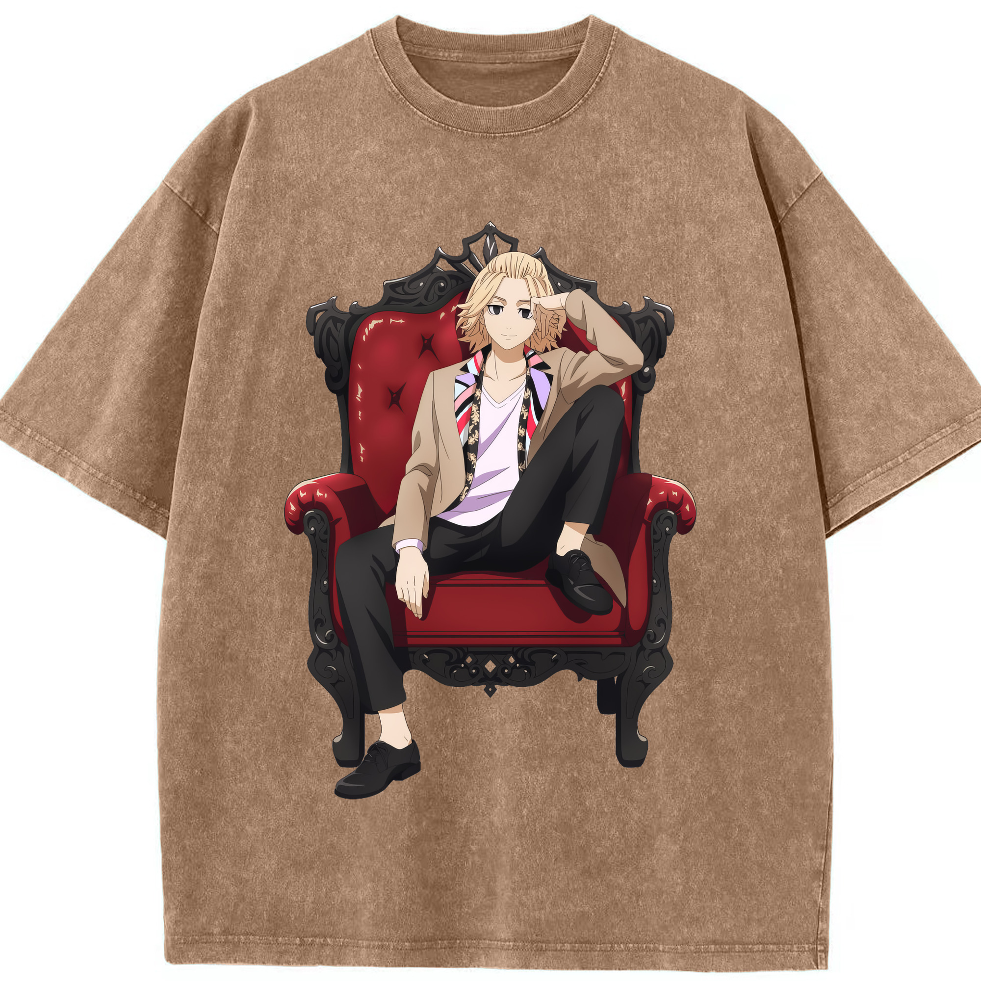 （画像用） 東京リベンジャーズ Tokyo Revengers 綿100% ヴィンテージ風 半袖Tシャツ（フロントプリント）