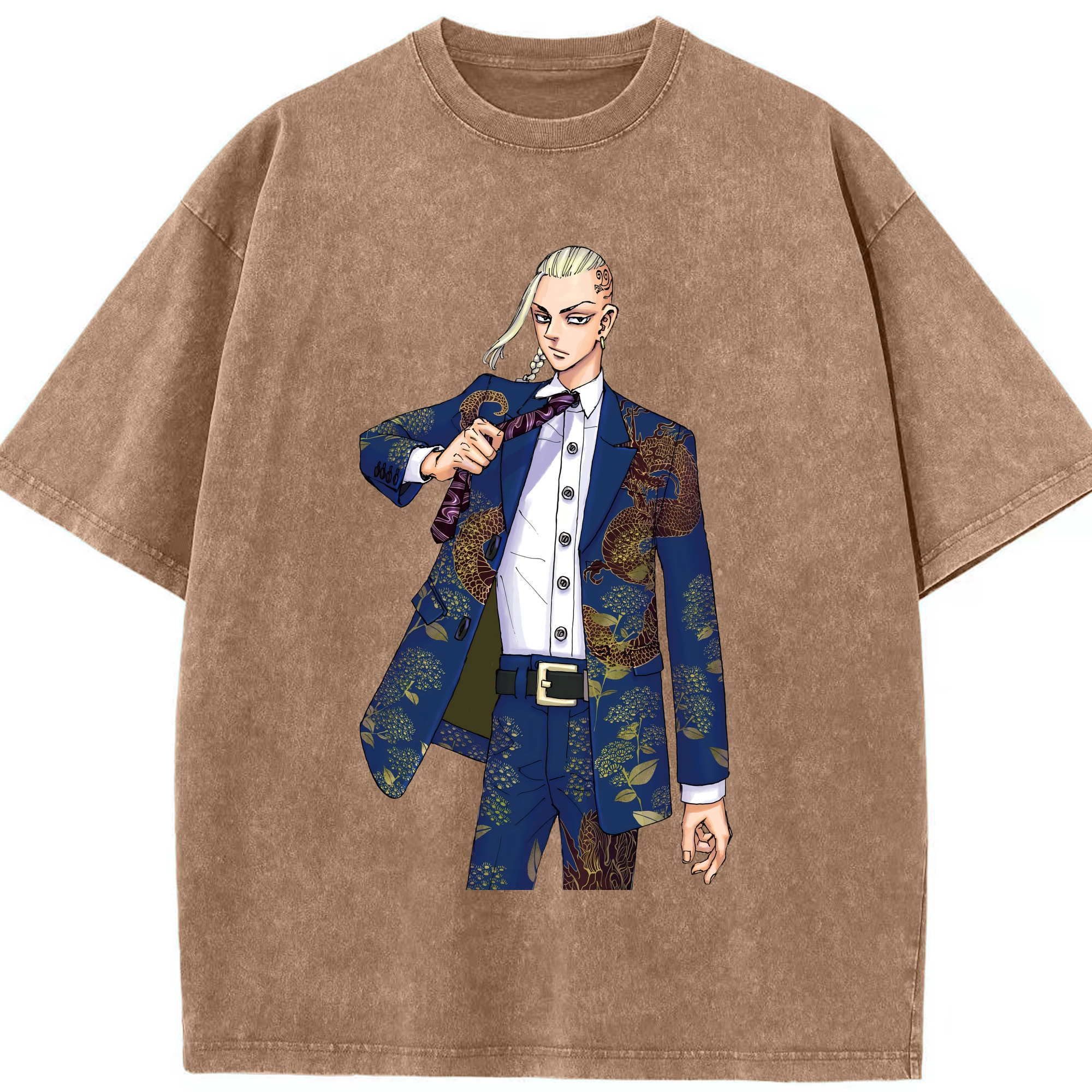 （画像用） 東京リベンジャーズ Tokyo Revengers 綿100% ヴィンテージ風 半袖Tシャツ（フロントプリント）