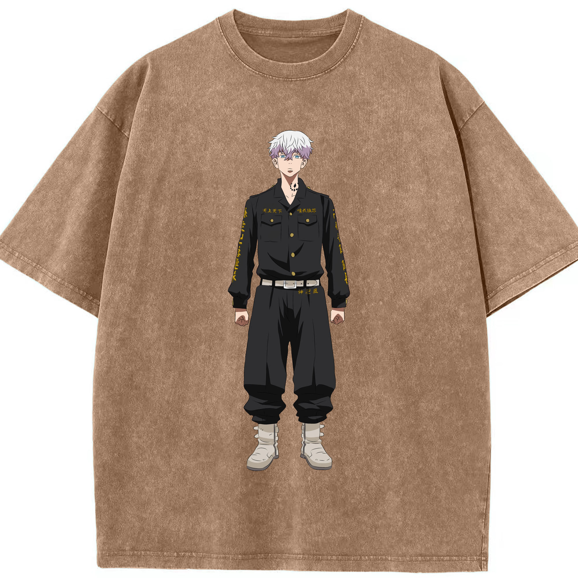 （画像用） 東京リベンジャーズ Tokyo Revengers 綿100% ヴィンテージ風 半袖Tシャツ（フロントプリント）