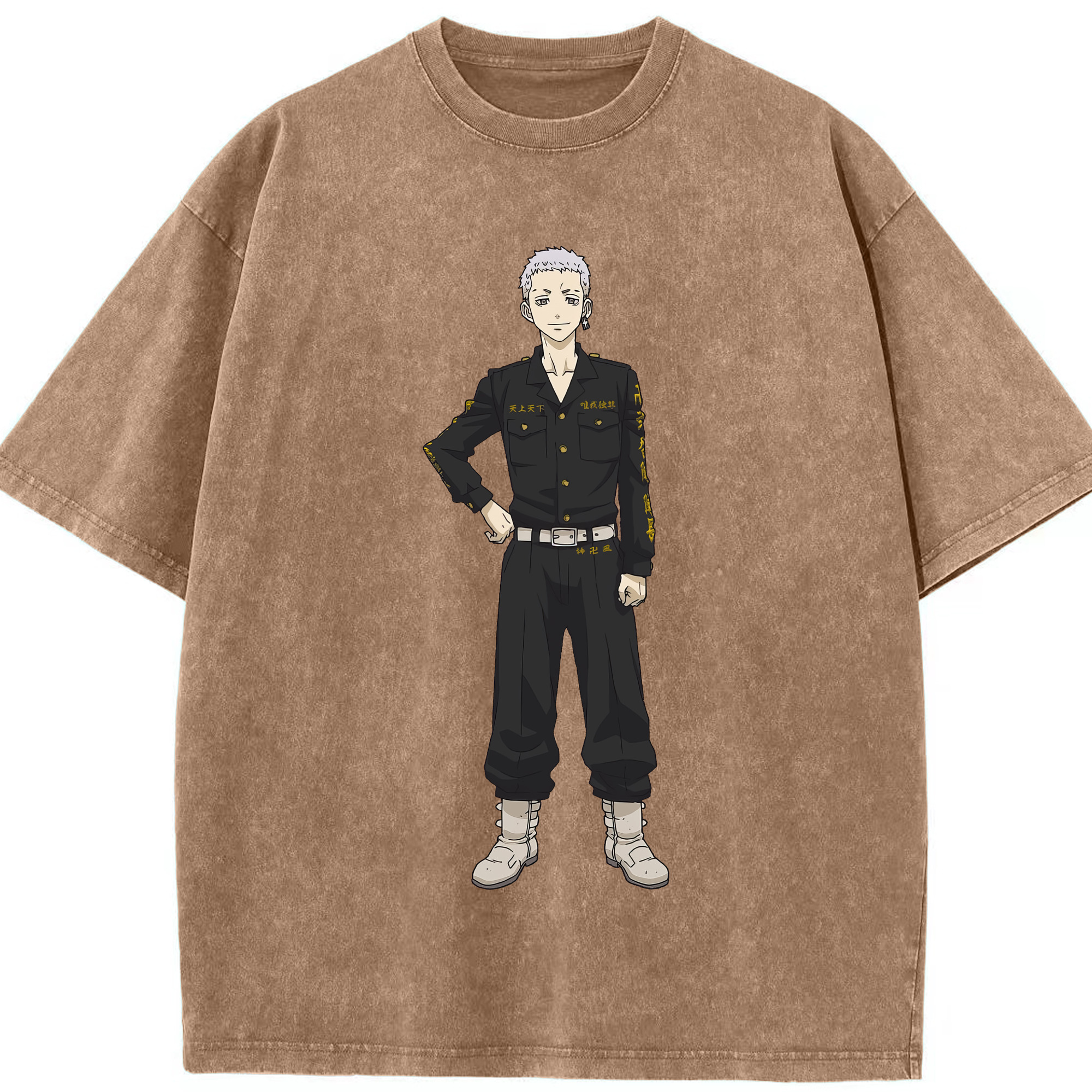 （画像用） 東京リベンジャーズ Tokyo Revengers 綿100% ヴィンテージ風 半袖Tシャツ（フロントプリント）