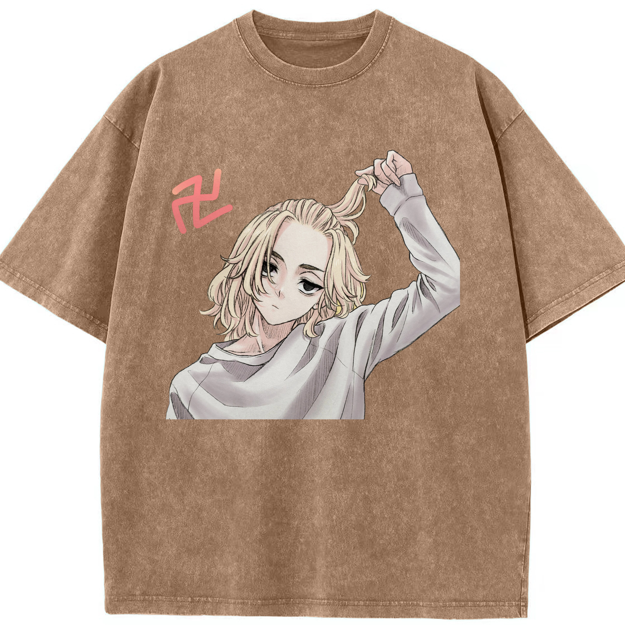 （画像用） 東京リベンジャーズ Tokyo Revengers 綿100% ヴィンテージ風 半袖Tシャツ（フロントプリント）