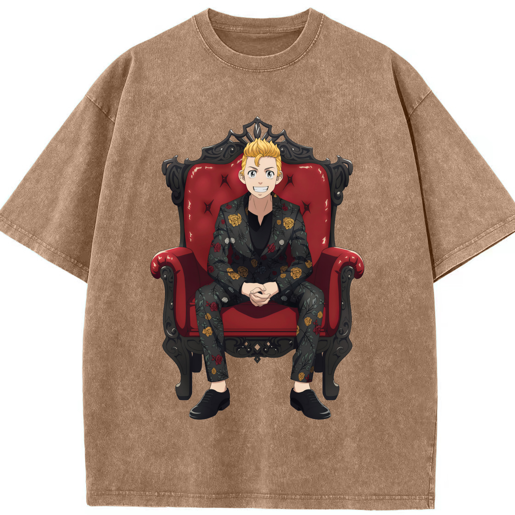 （画像用） 東京リベンジャーズ Tokyo Revengers 綿100% ヴィンテージ風 半袖Tシャツ（フロントプリント）