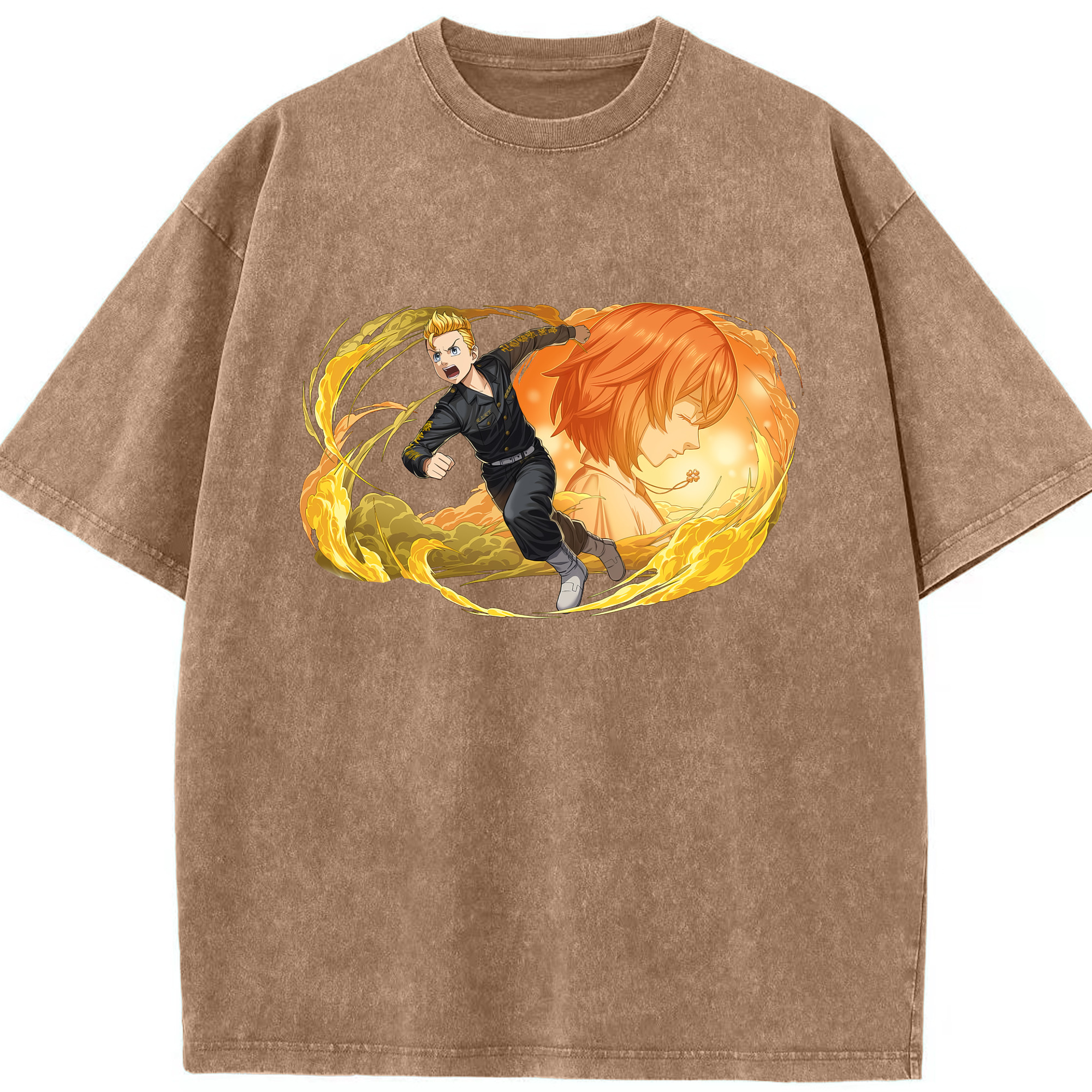 （画像用） 東京リベンジャーズ Tokyo Revengers 綿100% ヴィンテージ風 半袖Tシャツ（フロントプリント）
