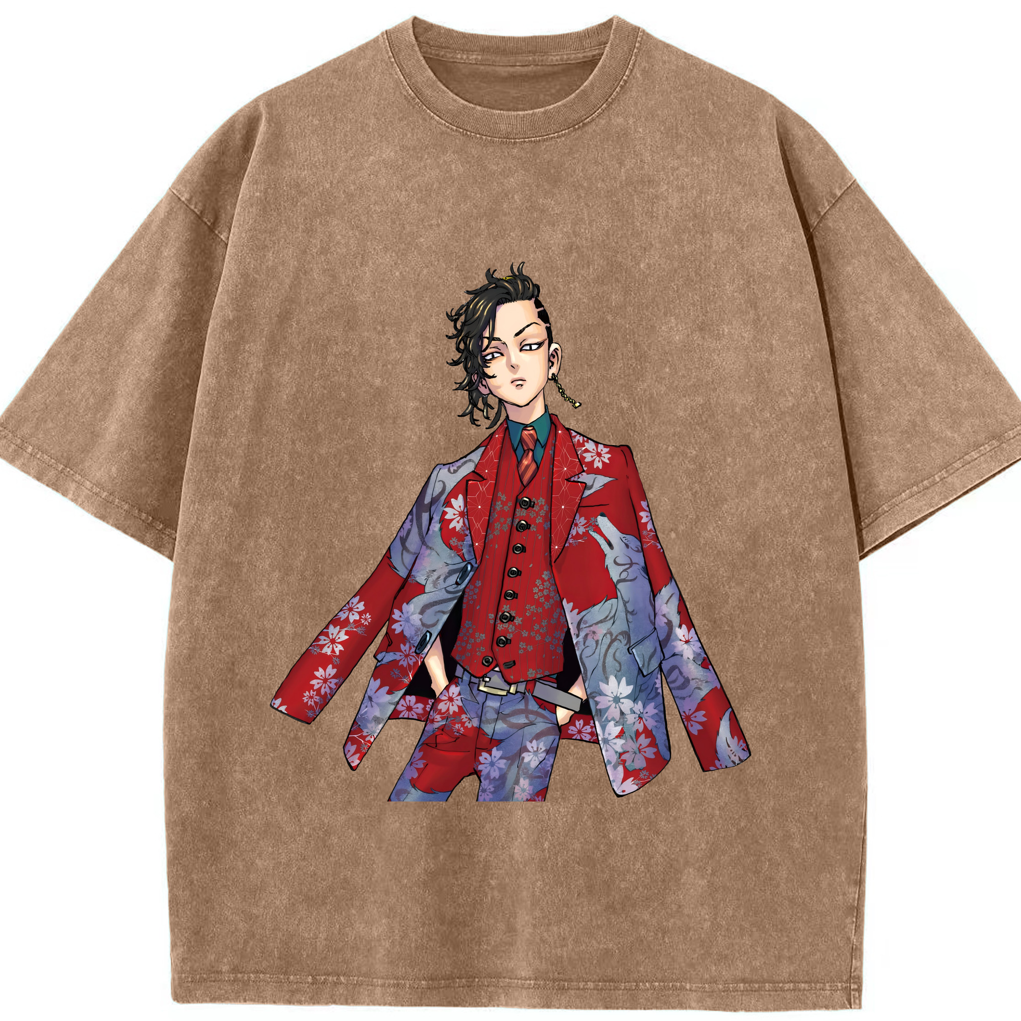 （画像用） 東京リベンジャーズ Tokyo Revengers 綿100% ヴィンテージ風 半袖Tシャツ（フロントプリント）