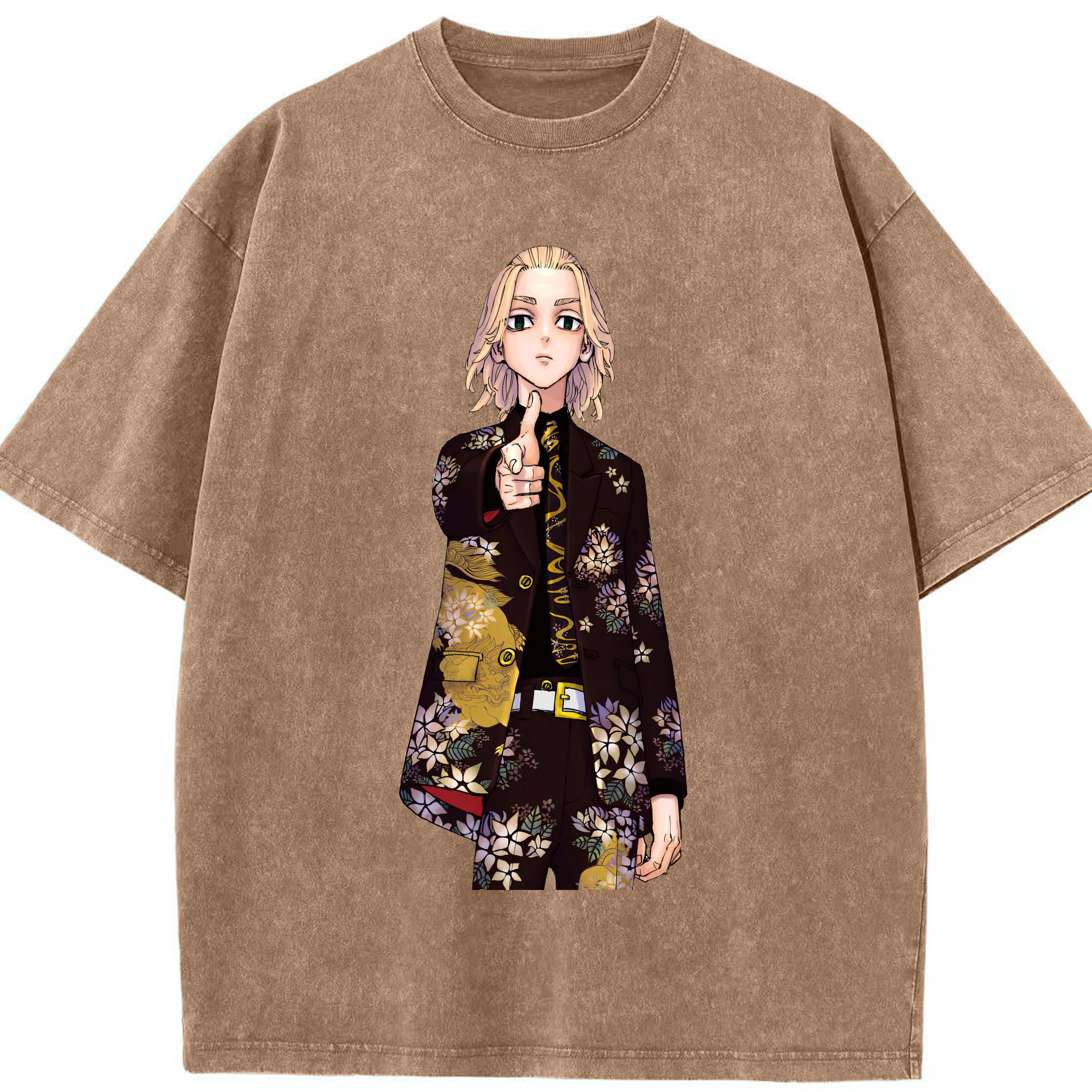（画像用） 東京リベンジャーズ Tokyo Revengers 綿100% ヴィンテージ風 半袖Tシャツ（フロントプリント）