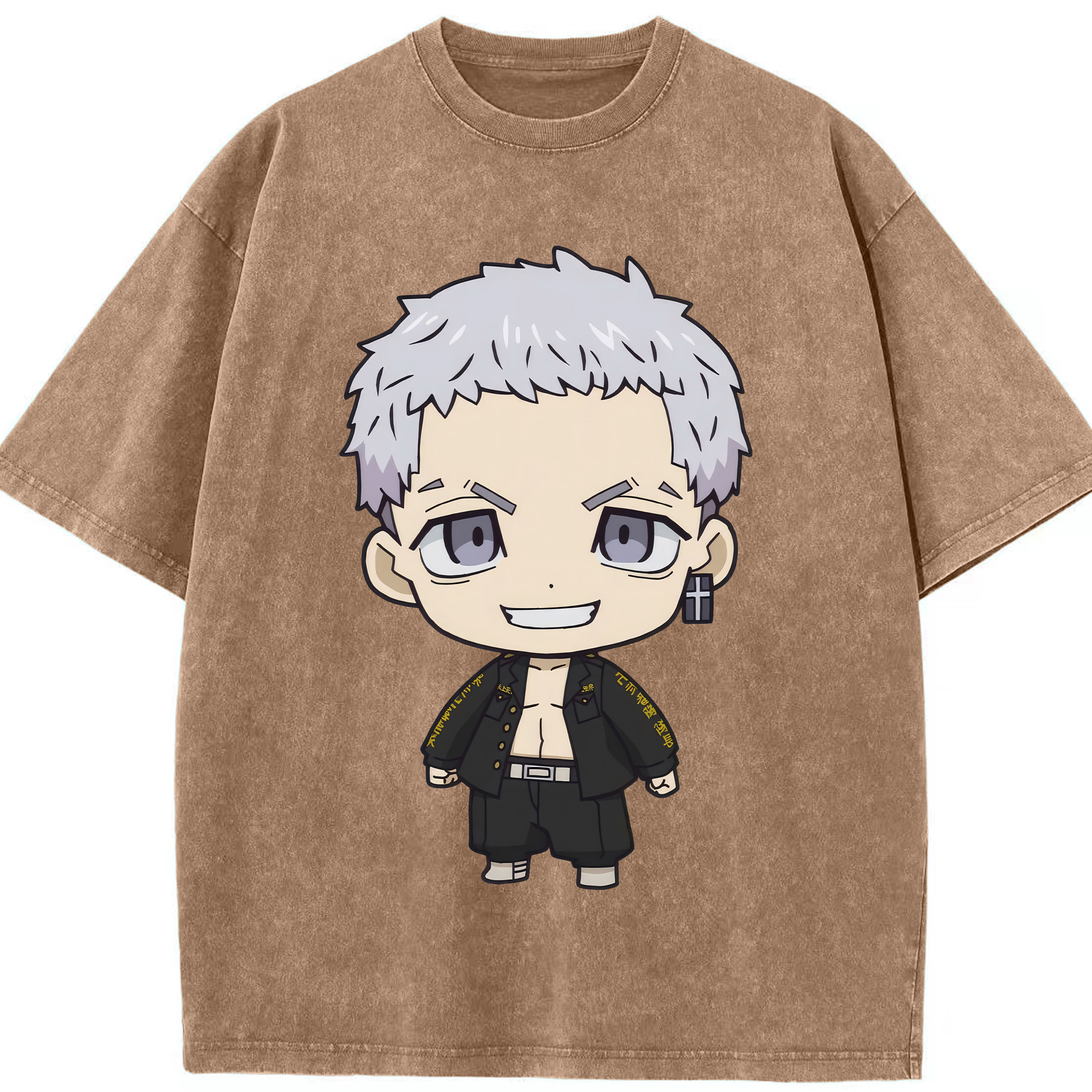 （画像用） 東京リベンジャーズ Tokyo Revengers 綿100% ヴィンテージ風 半袖Tシャツ（フロントプリント）