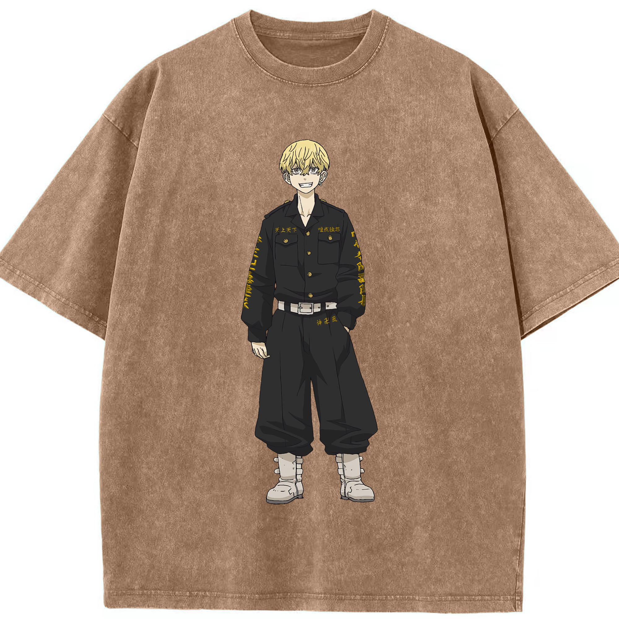 （画像用） 東京リベンジャーズ Tokyo Revengers 綿100% ヴィンテージ風 半袖Tシャツ（フロントプリント）