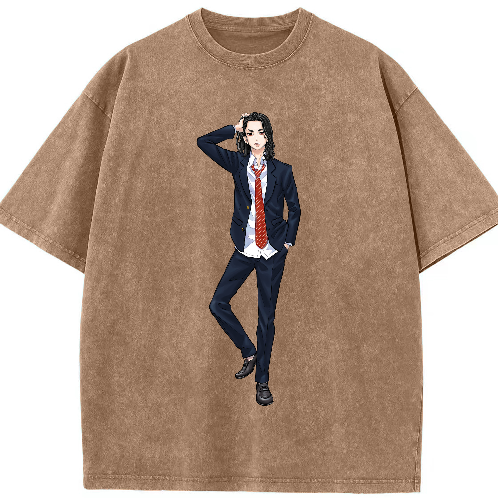 （画像用） 東京リベンジャーズ Tokyo Revengers 綿100% ヴィンテージ風 半袖Tシャツ（フロントプリント）