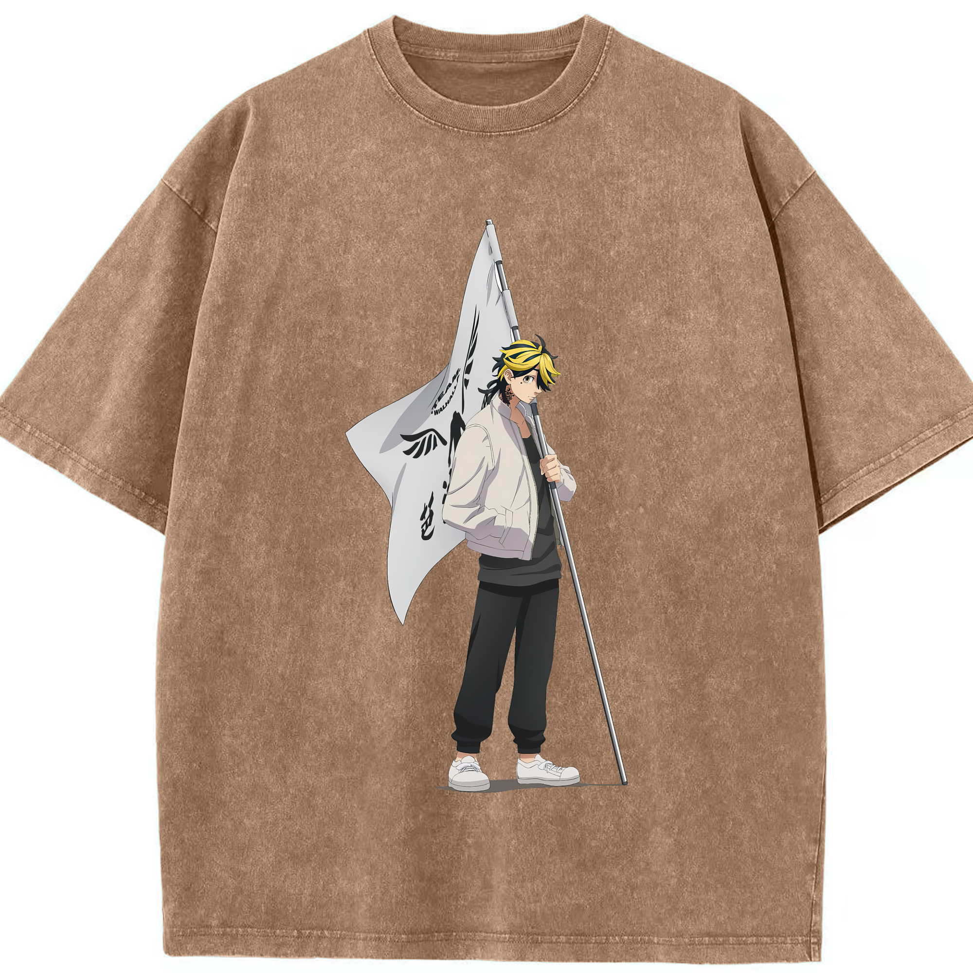 （画像用） 東京リベンジャーズ Tokyo Revengers 綿100% ヴィンテージ風 半袖Tシャツ（フロントプリント）