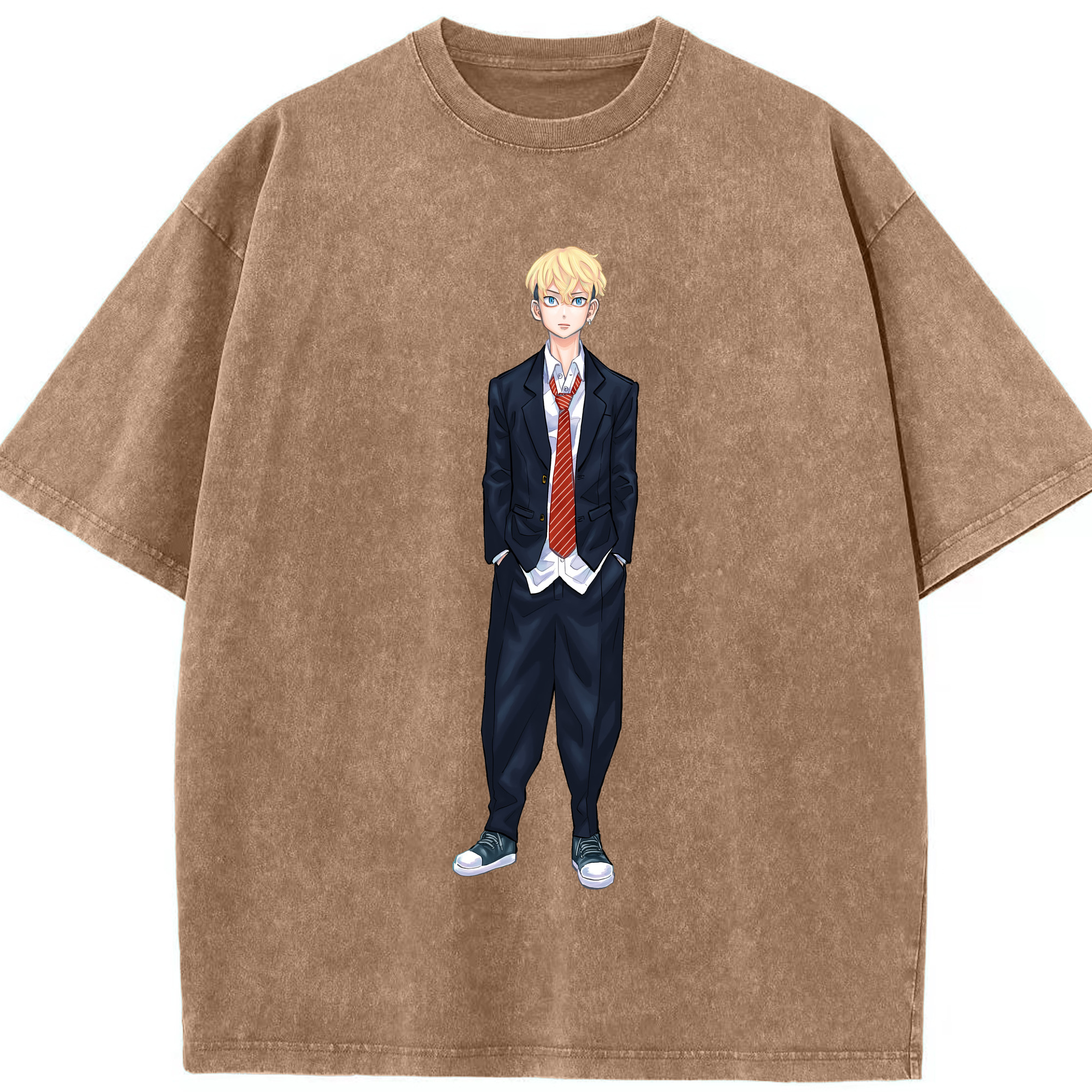（画像用） 東京リベンジャーズ Tokyo Revengers 綿100% ヴィンテージ風 半袖Tシャツ（フロントプリント）
