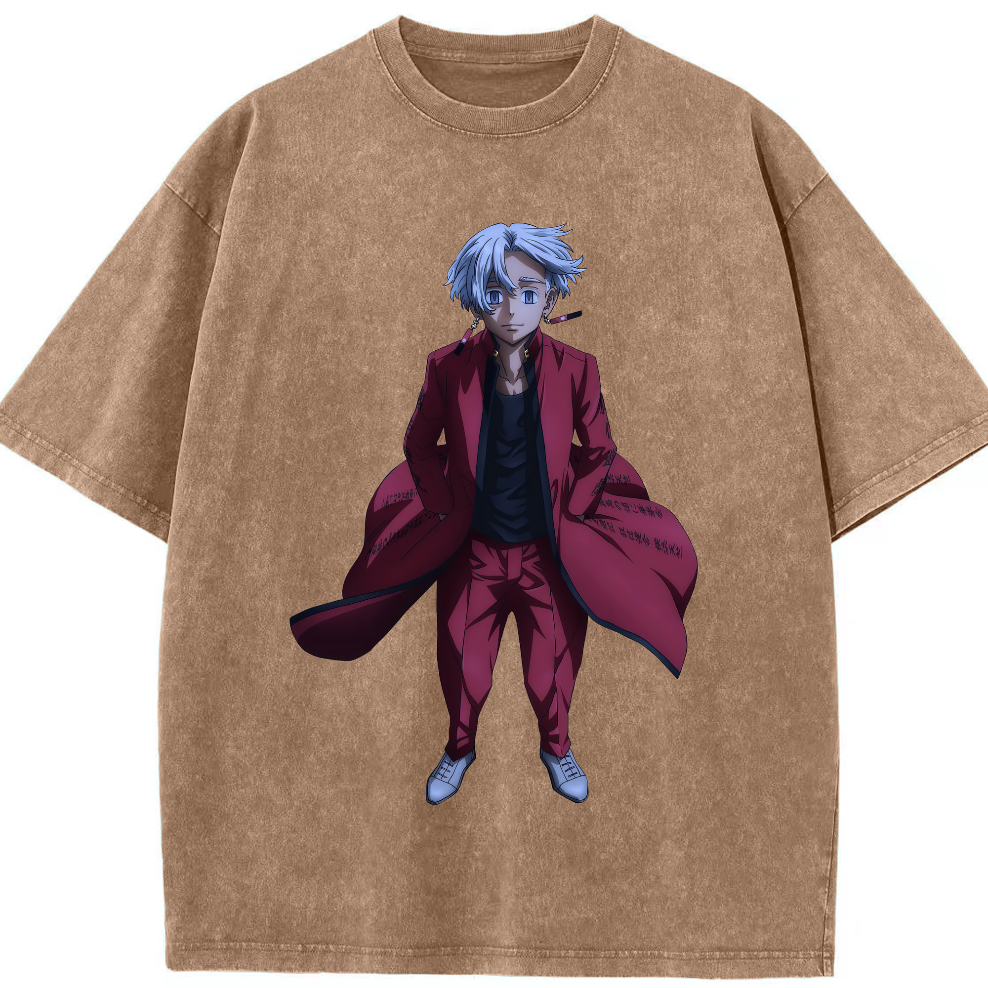 （画像用） 東京リベンジャーズ Tokyo Revengers 綿100% ヴィンテージ風 半袖Tシャツ（フロントプリント）