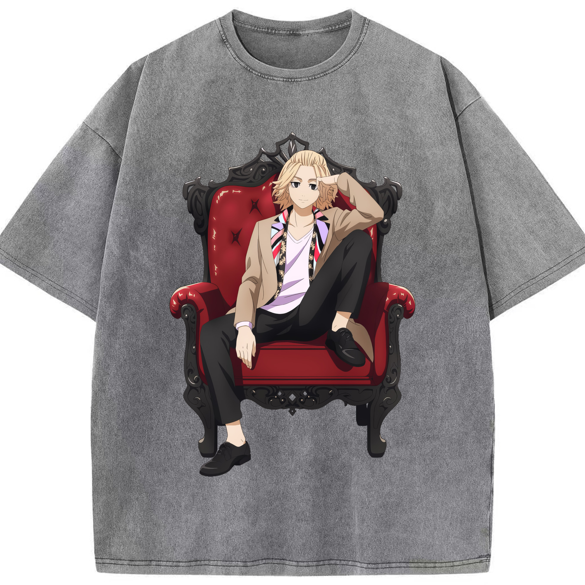（画像用） 東京リベンジャーズ Tokyo Revengers 綿100% ヴィンテージ風 半袖Tシャツ（フロントプリント）
