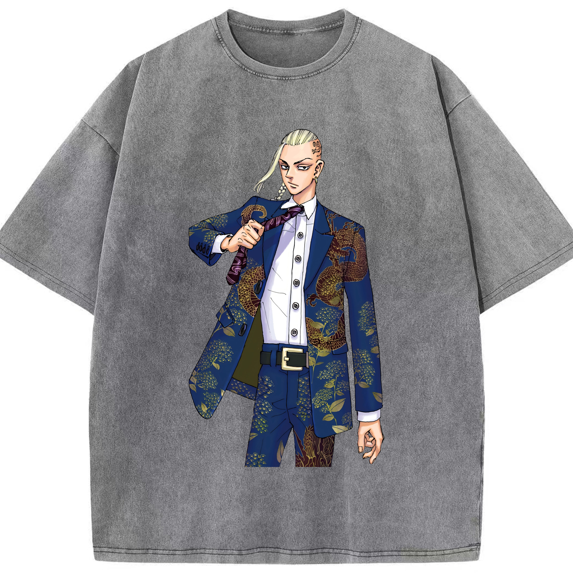 （画像用） 東京リベンジャーズ Tokyo Revengers 綿100% ヴィンテージ風 半袖Tシャツ（フロントプリント）