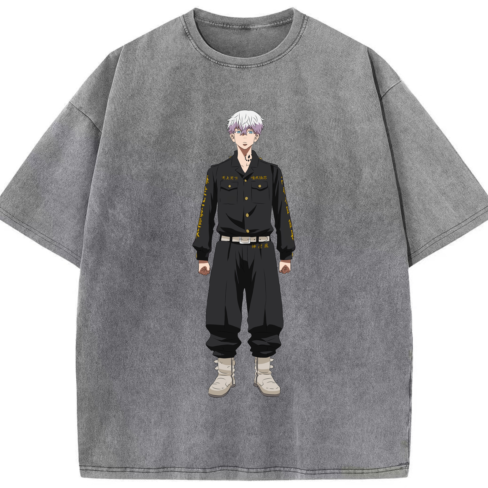 （画像用） 東京リベンジャーズ Tokyo Revengers 綿100% ヴィンテージ風 半袖Tシャツ（フロントプリント）