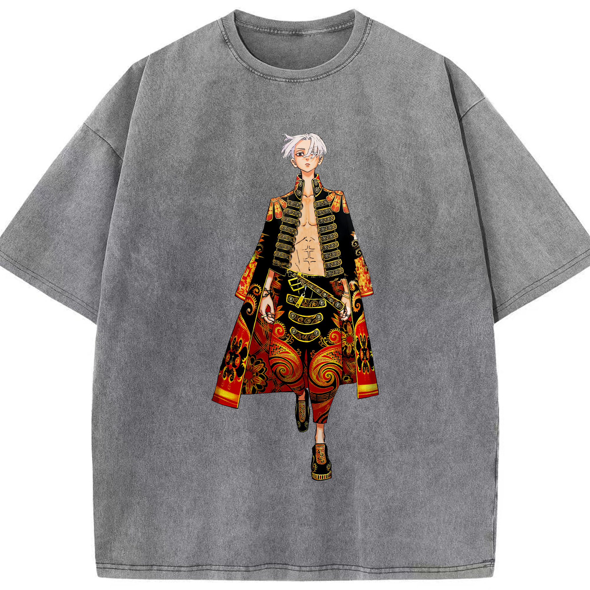（画像用） 東京リベンジャーズ Tokyo Revengers 綿100% ヴィンテージ風 半袖Tシャツ（フロントプリント）