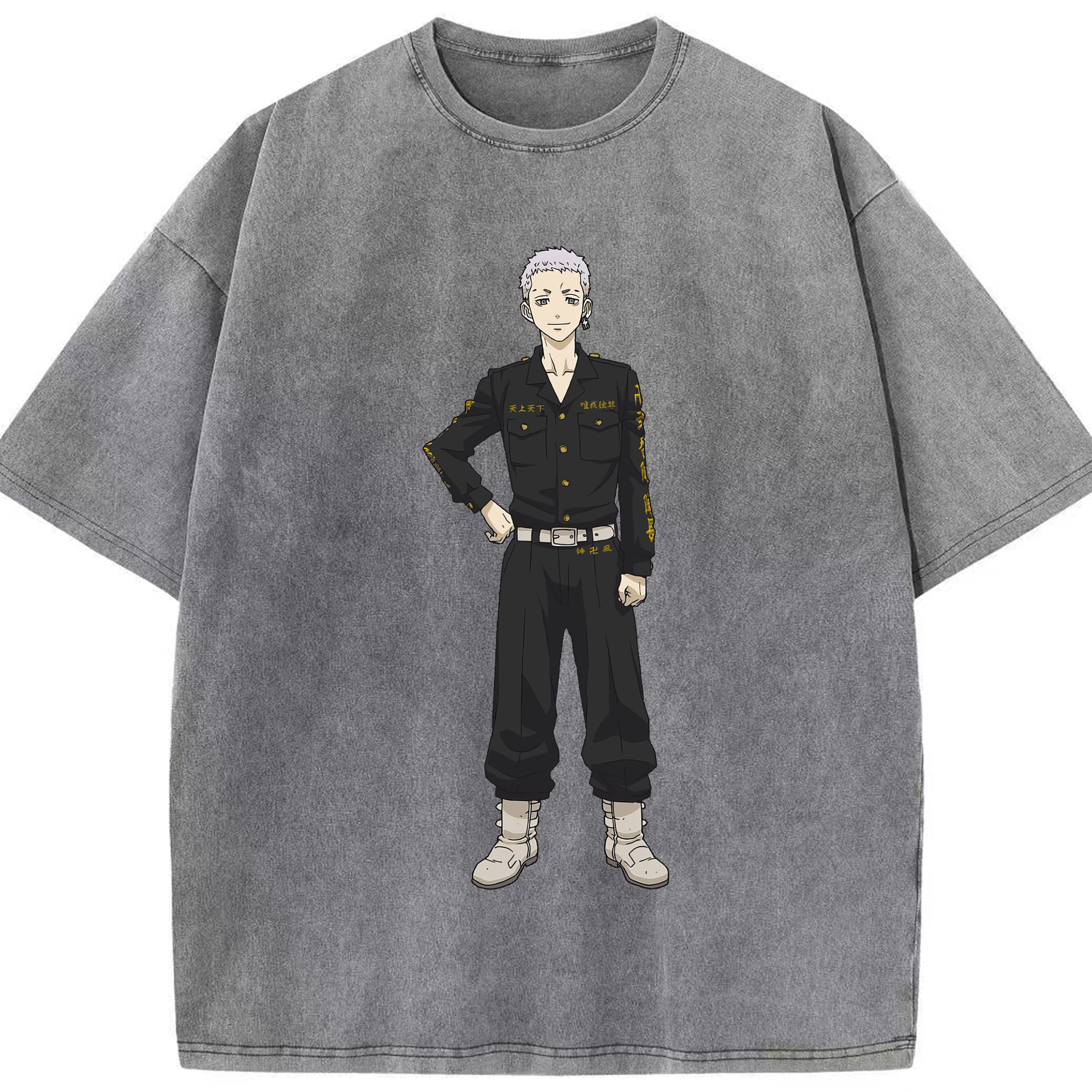 （画像用） 東京リベンジャーズ Tokyo Revengers 綿100% ヴィンテージ風 半袖Tシャツ（フロントプリント）