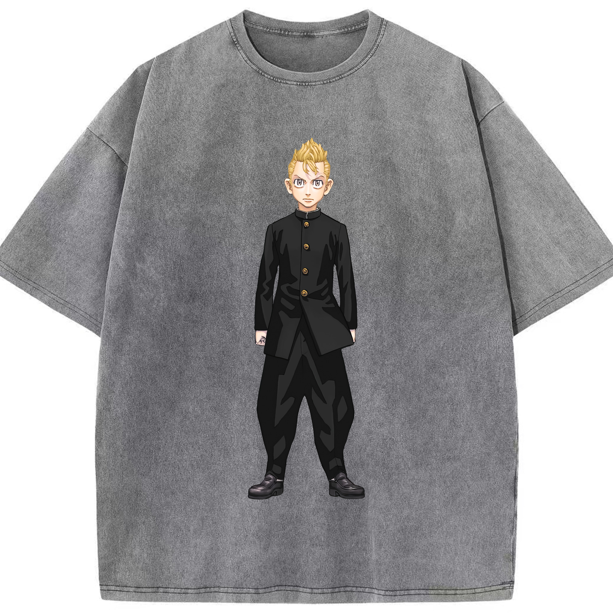 （画像用） 東京リベンジャーズ Tokyo Revengers 綿100% ヴィンテージ風 半袖Tシャツ（フロントプリント）