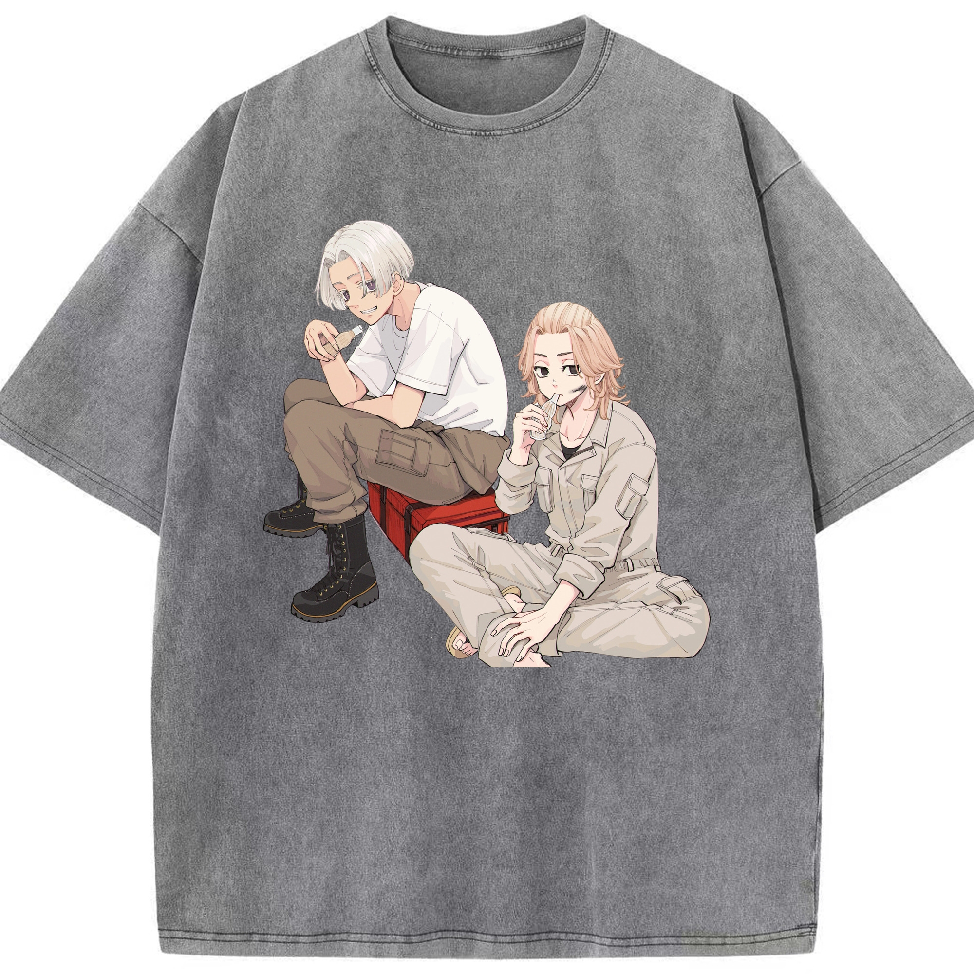 （画像用） 東京リベンジャーズ Tokyo Revengers 綿100% ヴィンテージ風 半袖Tシャツ（フロントプリント）