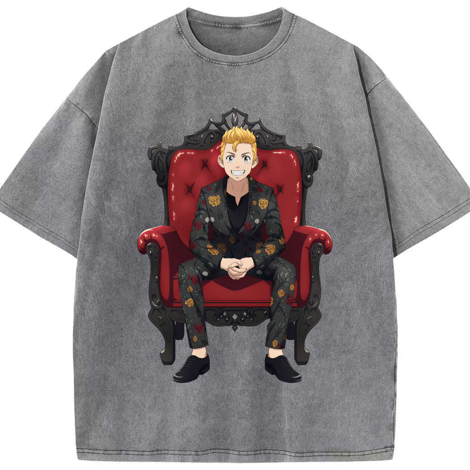 （画像用） 東京リベンジャーズ Tokyo Revengers 綿100% ヴィンテージ風 半袖Tシャツ（フロントプリント）