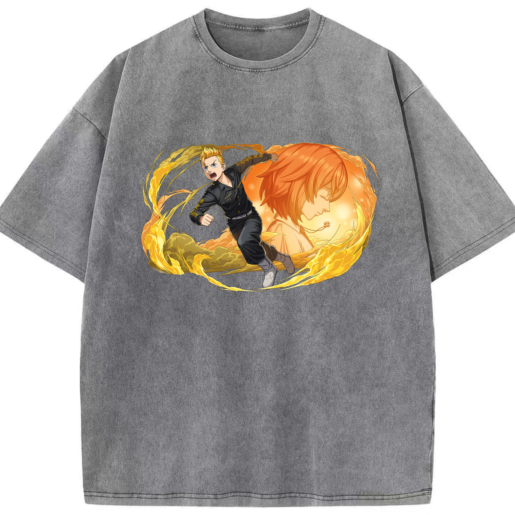 （画像用） 東京リベンジャーズ Tokyo Revengers 綿100% ヴィンテージ風 半袖Tシャツ（フロントプリント）