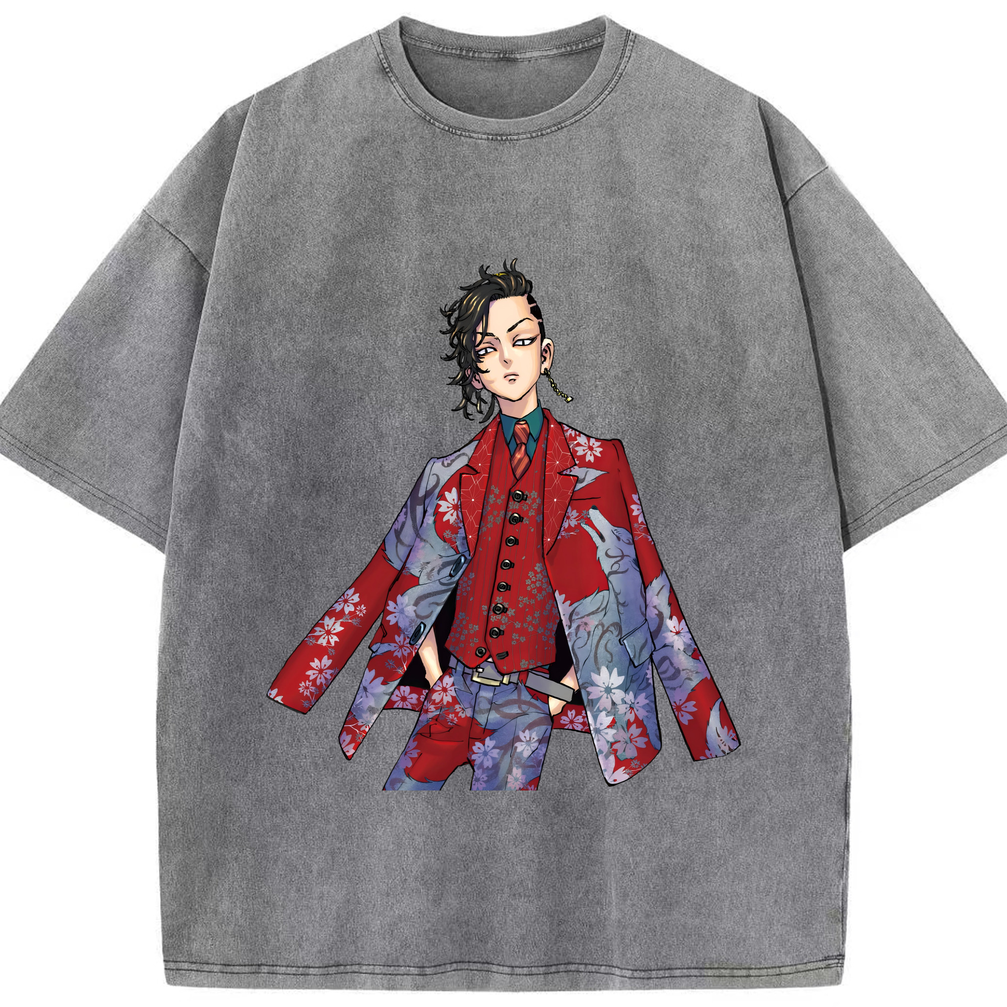 （画像用） 東京リベンジャーズ Tokyo Revengers 綿100% ヴィンテージ風 半袖Tシャツ（フロントプリント）