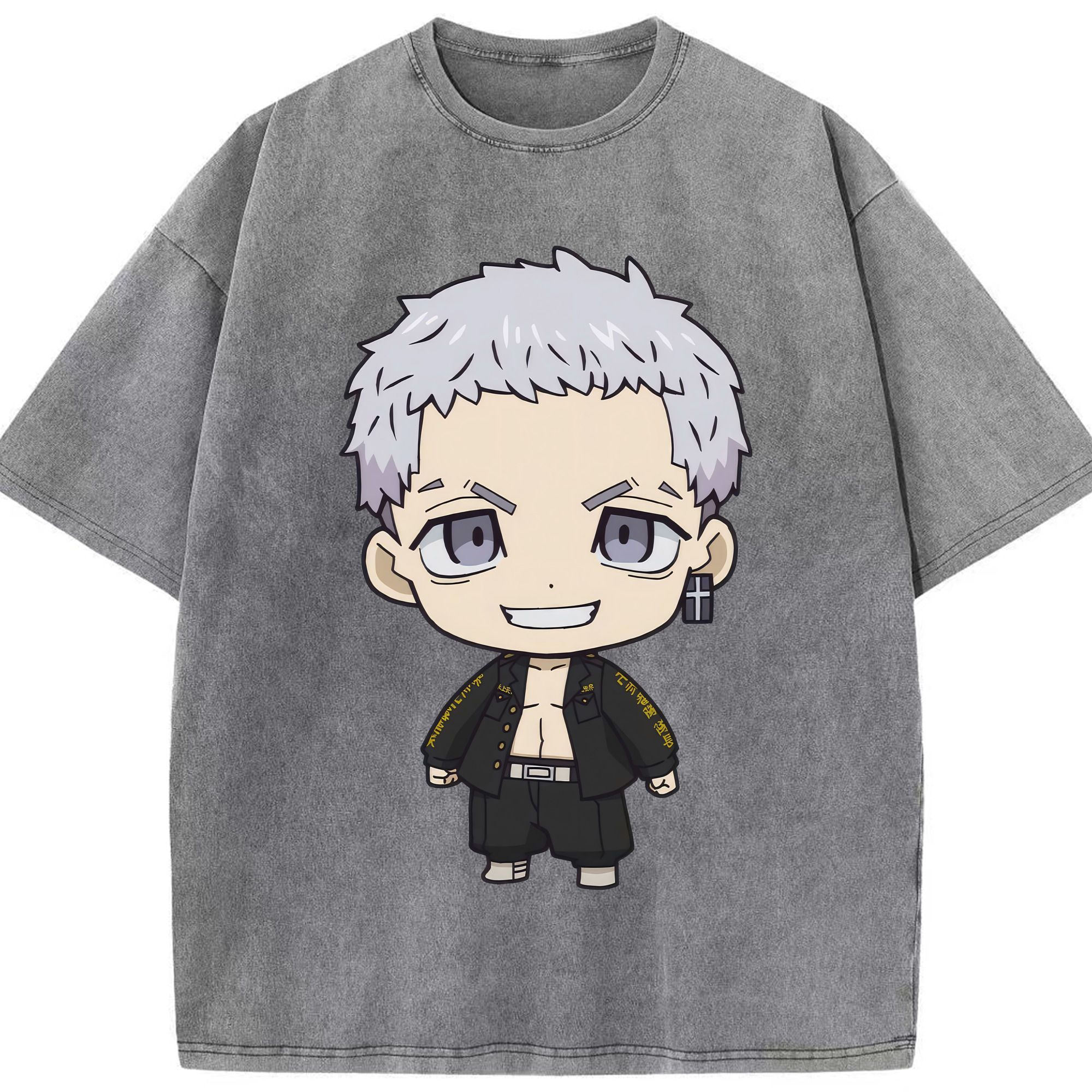 （画像用） 東京リベンジャーズ Tokyo Revengers 綿100% ヴィンテージ風 半袖Tシャツ（フロントプリント）