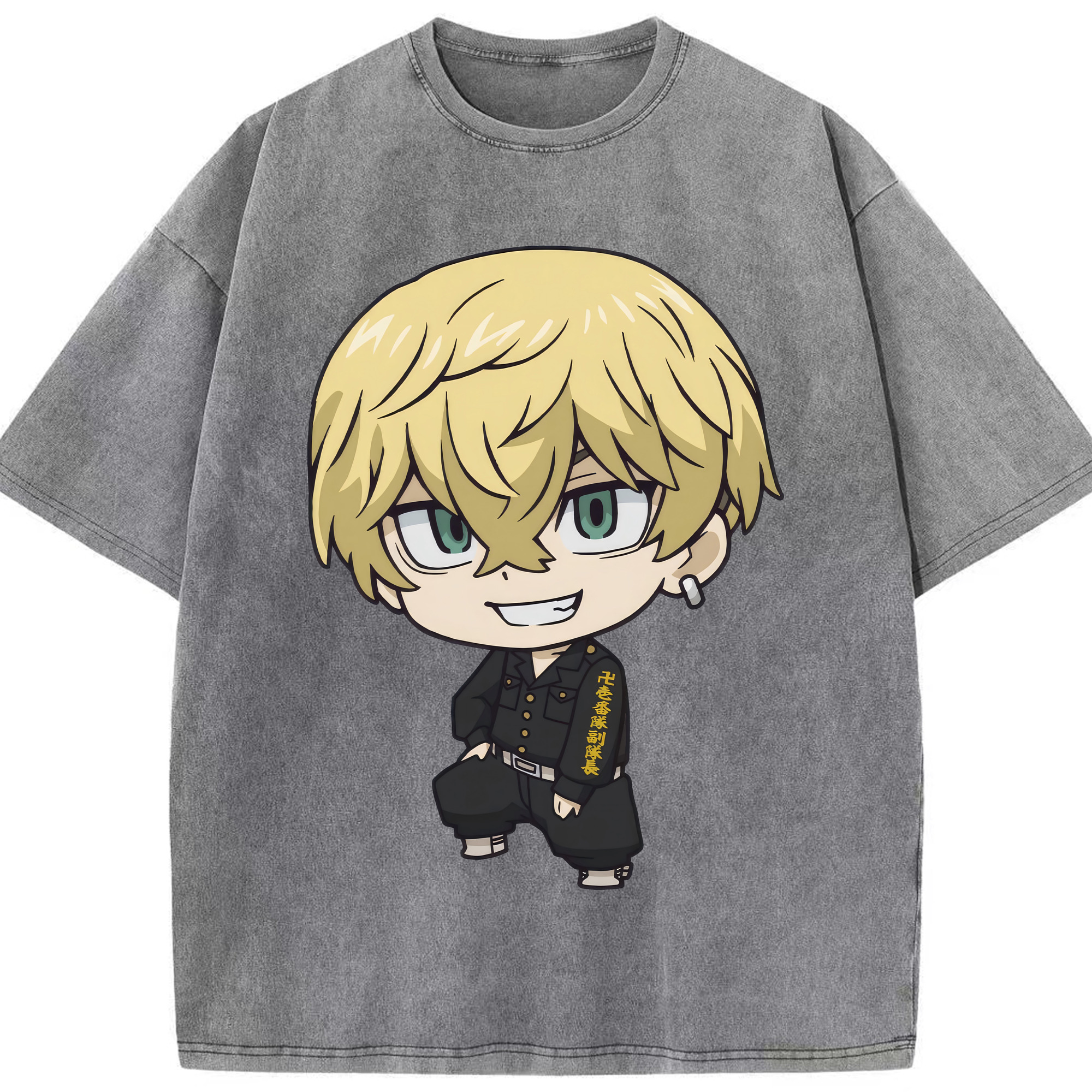 （画像用） 東京リベンジャーズ Tokyo Revengers 綿100% ヴィンテージ風 半袖Tシャツ（フロントプリント）