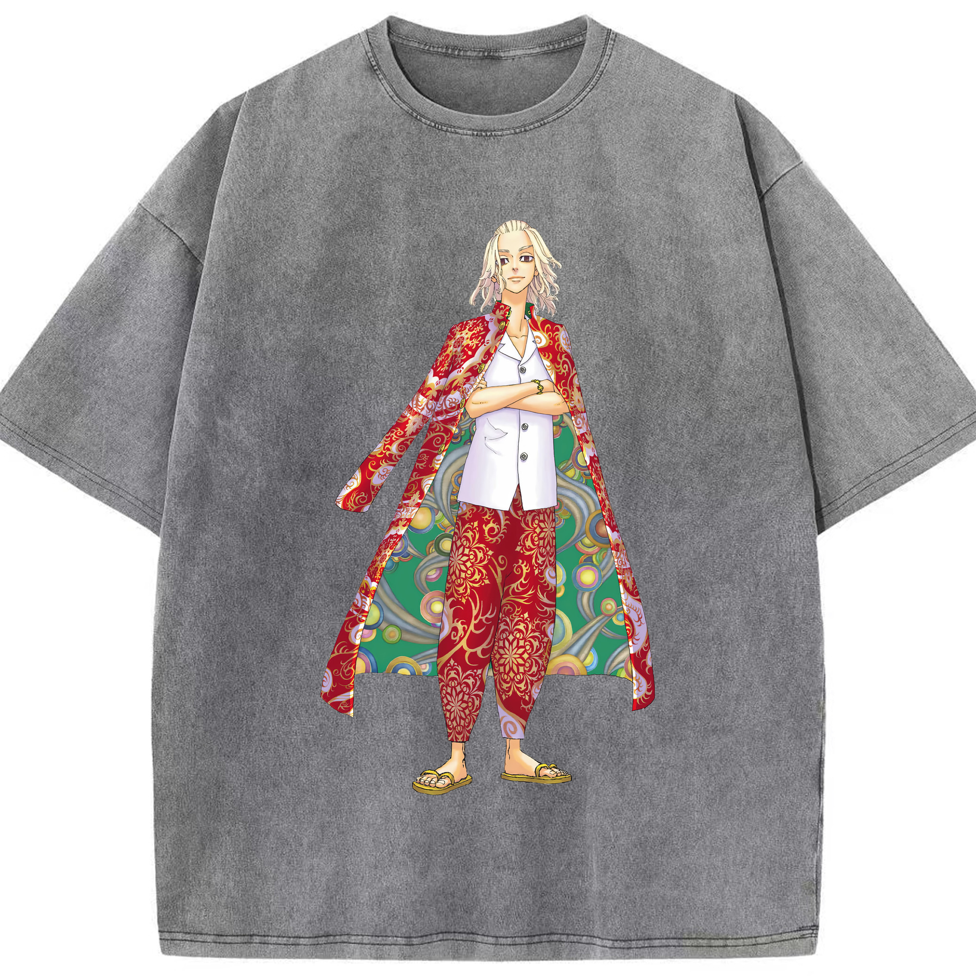 （画像用） 東京リベンジャーズ Tokyo Revengers 綿100% ヴィンテージ風 半袖Tシャツ（フロントプリント）