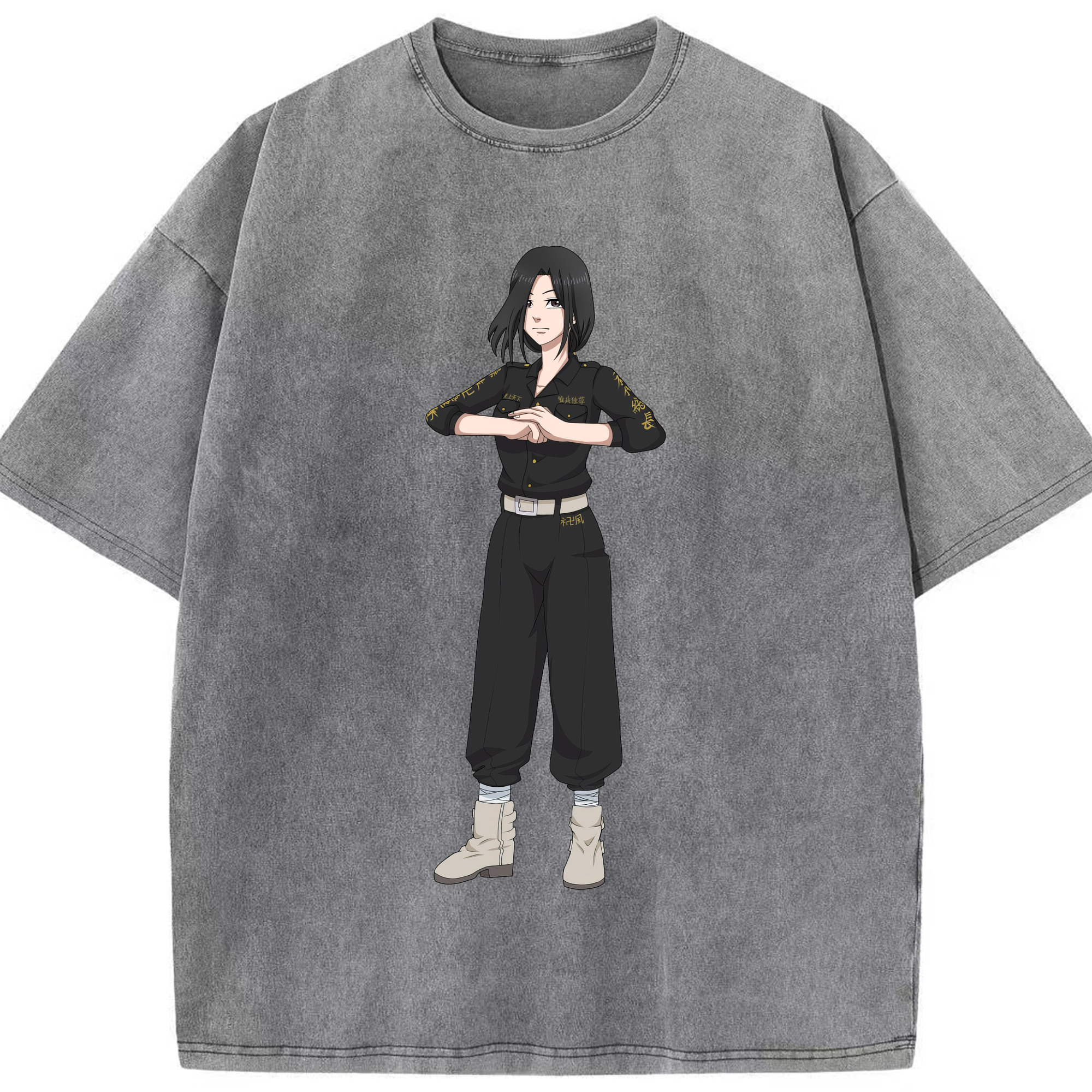（画像用） 東京リベンジャーズ Tokyo Revengers 綿100% ヴィンテージ風 半袖Tシャツ（フロントプリント）