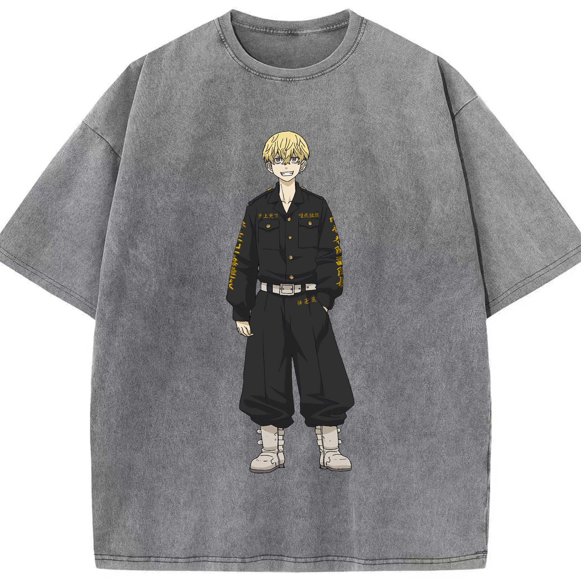 （画像用） 東京リベンジャーズ Tokyo Revengers 綿100% ヴィンテージ風 半袖Tシャツ（フロントプリント）