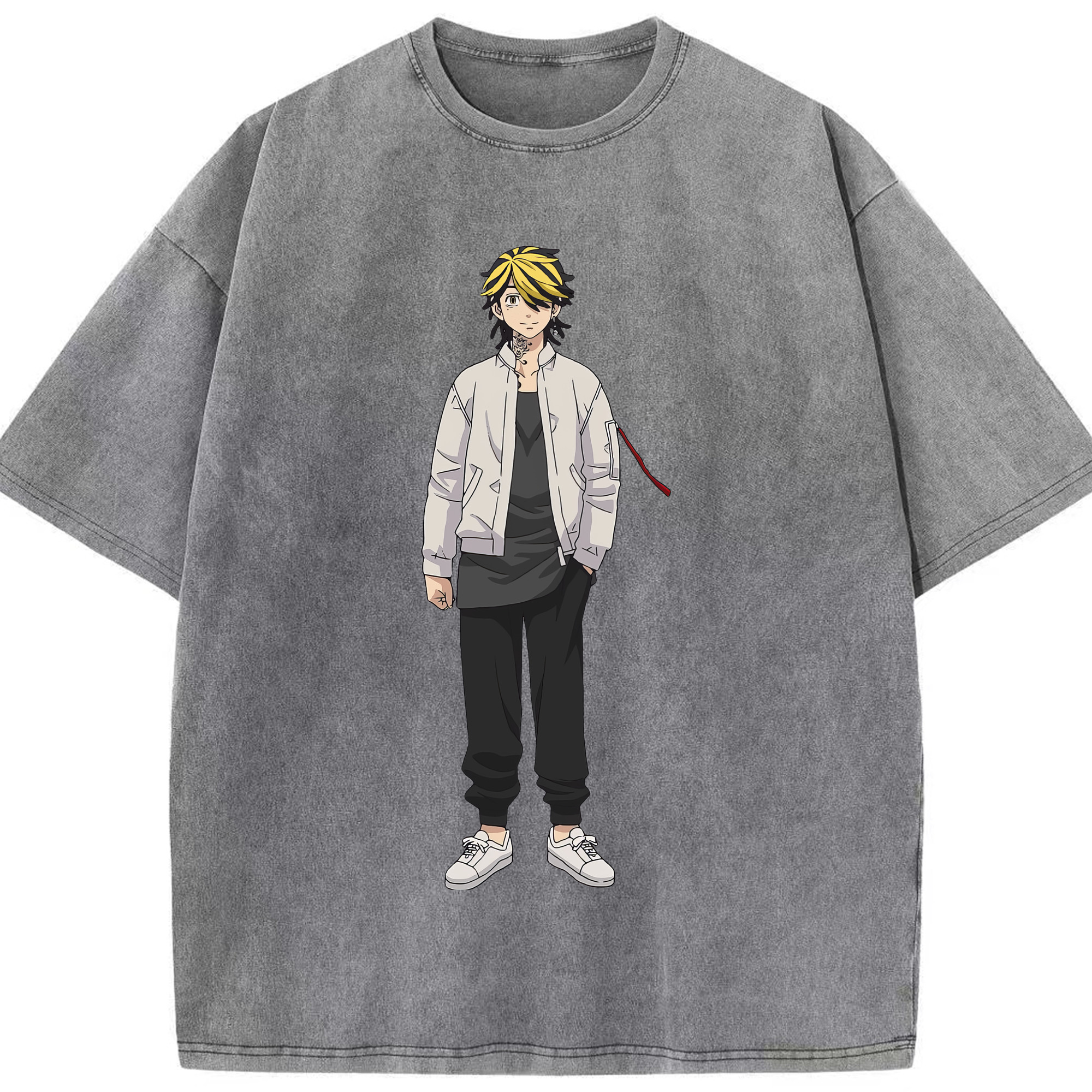 （画像用） 東京リベンジャーズ Tokyo Revengers 綿100% ヴィンテージ風 半袖Tシャツ（フロントプリント）