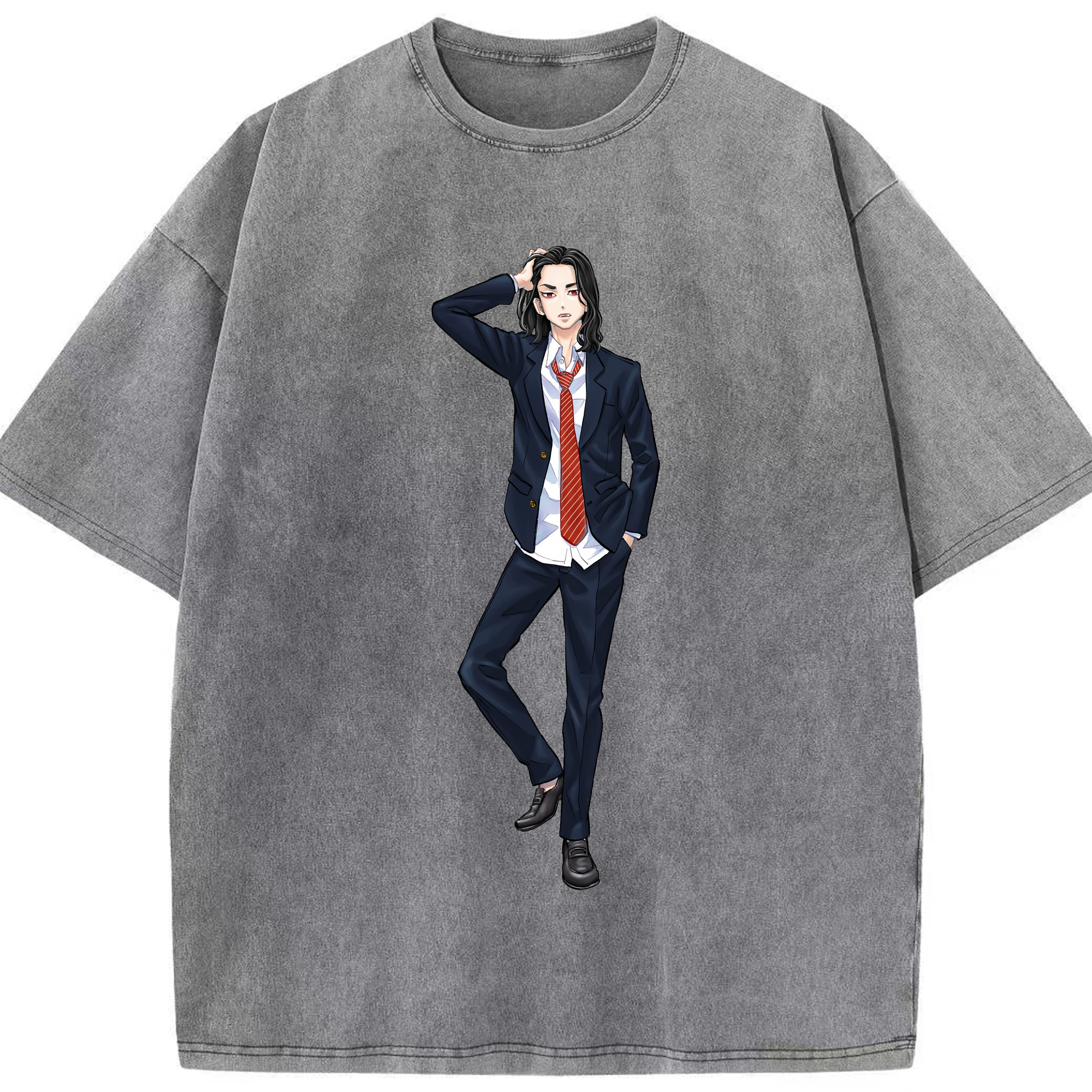 （画像用） 東京リベンジャーズ Tokyo Revengers 綿100% ヴィンテージ風 半袖Tシャツ（フロントプリント）