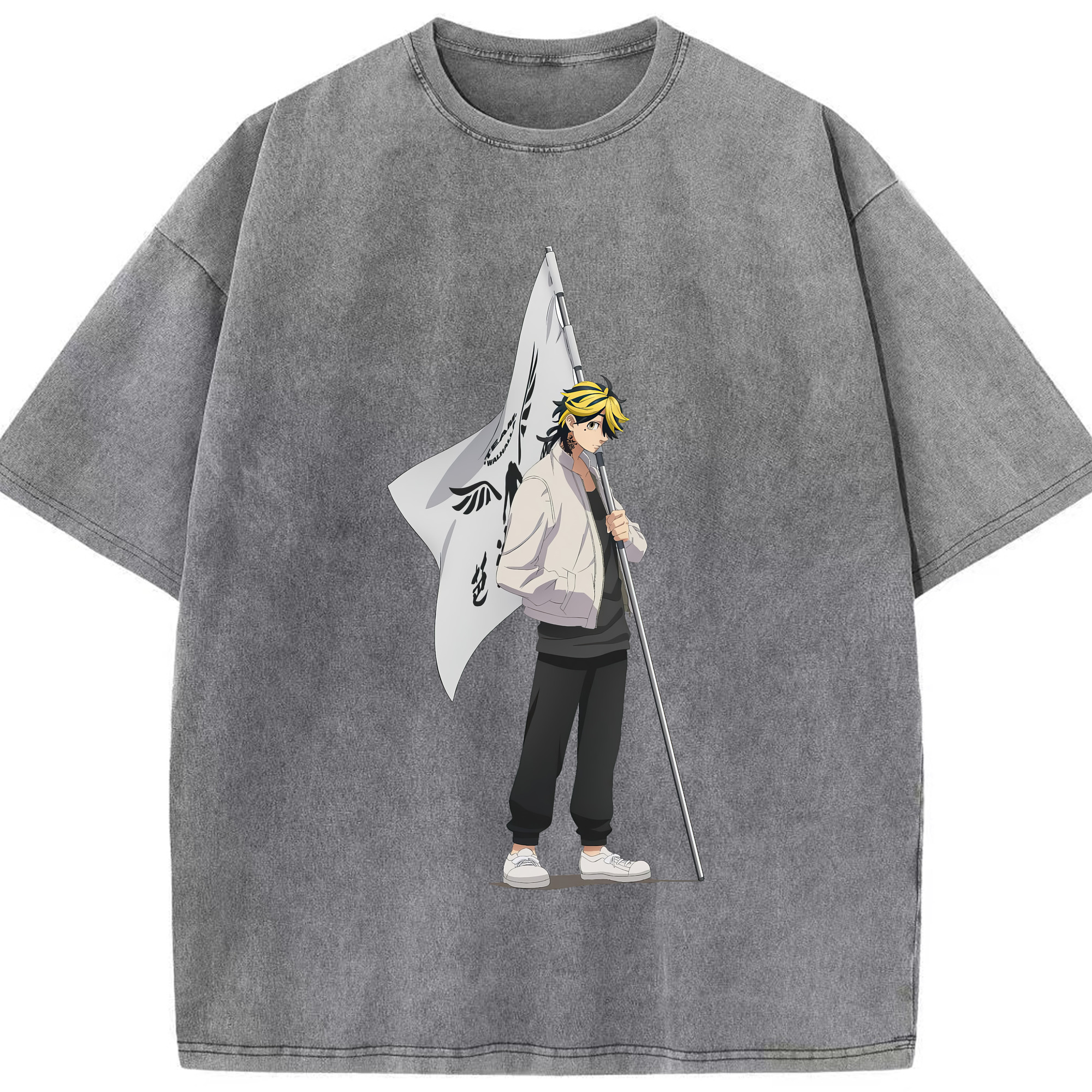 （画像用） 東京リベンジャーズ Tokyo Revengers 綿100% ヴィンテージ風 半袖Tシャツ（フロントプリント）
