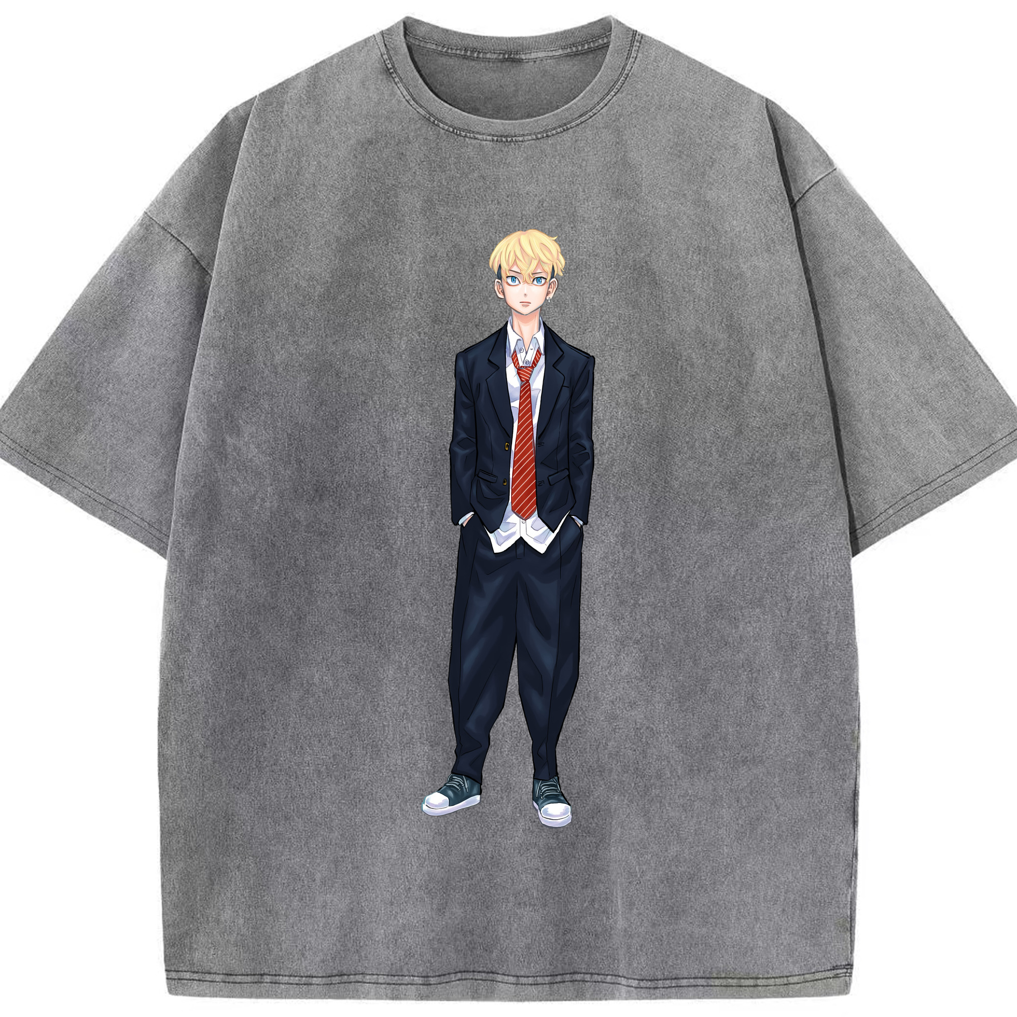 （画像用） 東京リベンジャーズ Tokyo Revengers 綿100% ヴィンテージ風 半袖Tシャツ（フロントプリント）