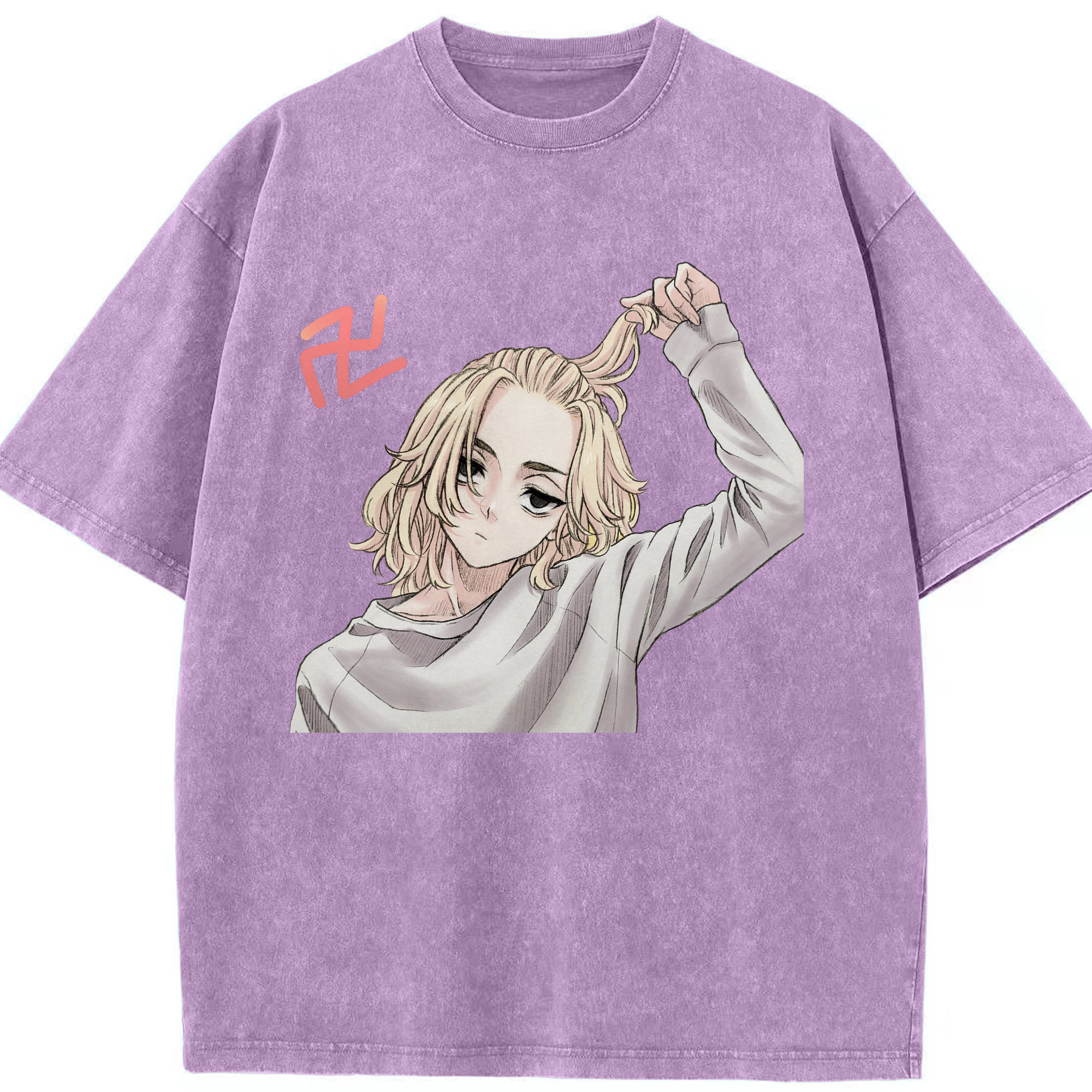 （画像用） 東京リベンジャーズ Tokyo Revengers 綿100% ヴィンテージ風 半袖Tシャツ（フロントプリント）