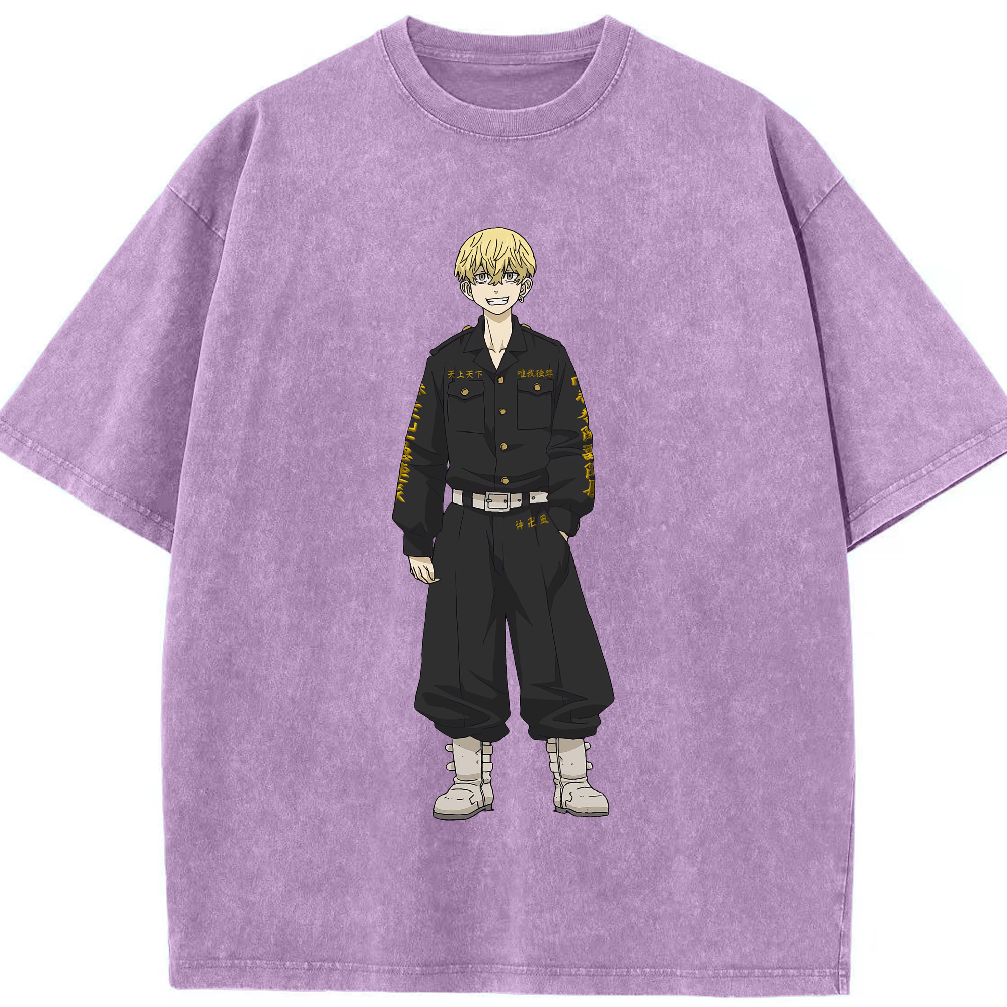 （画像用） 東京リベンジャーズ Tokyo Revengers 綿100% ヴィンテージ風 半袖Tシャツ（フロントプリント）