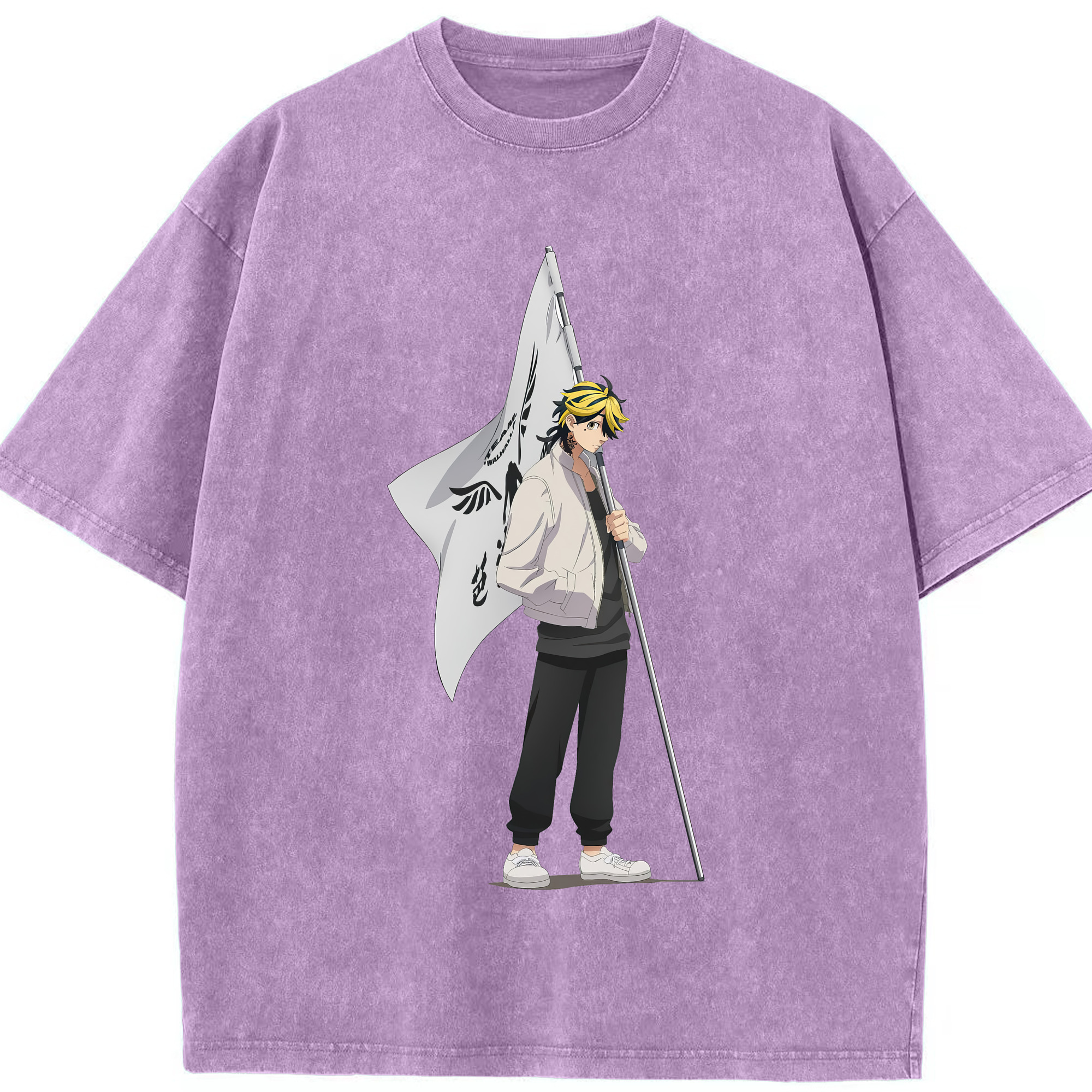 （画像用） 東京リベンジャーズ Tokyo Revengers 綿100% ヴィンテージ風 半袖Tシャツ（フロントプリント）