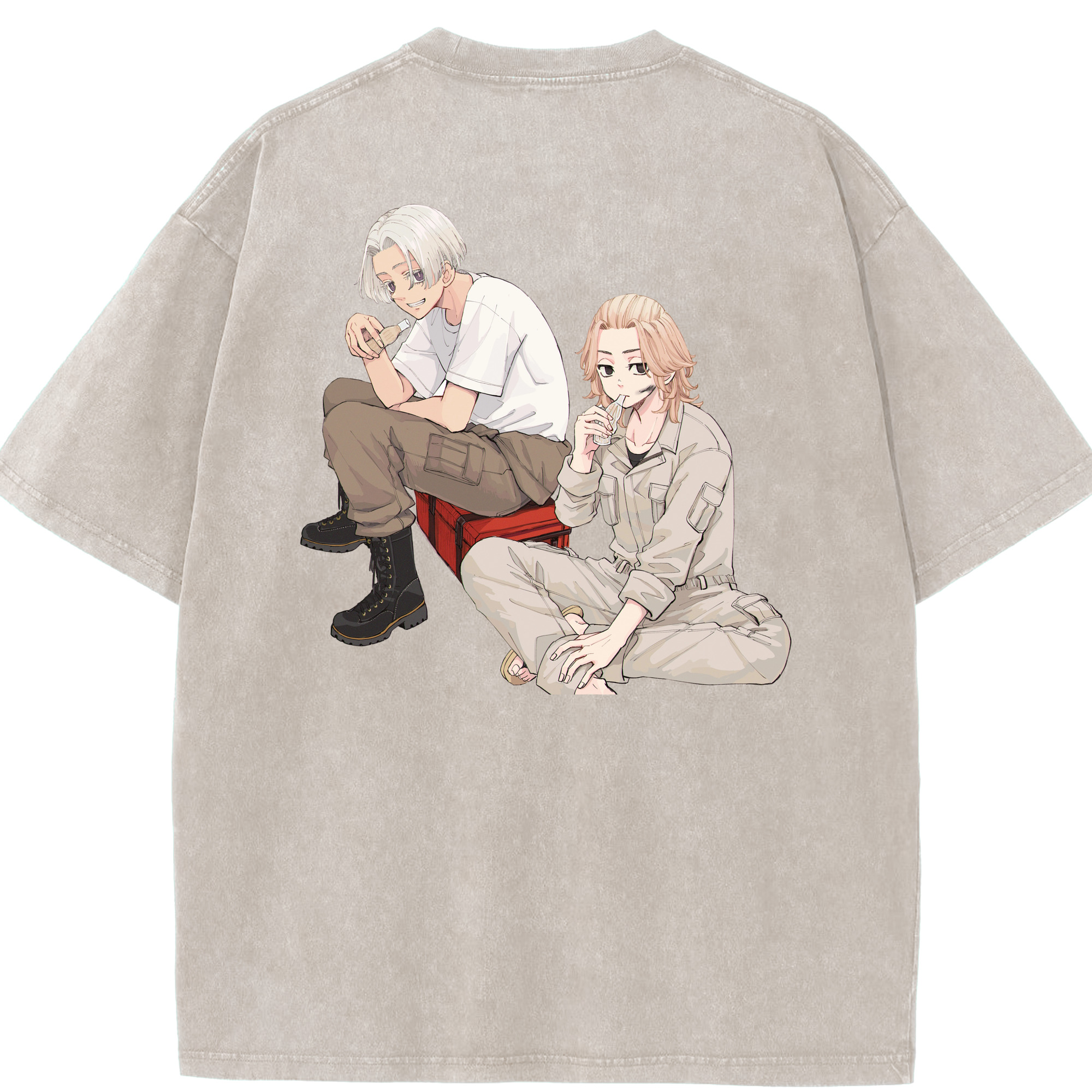 （画像用） 東京リベンジャーズ Tokyo Revengers 綿100% ヴィンテージ風 半袖Tシャツ（背面プリント）