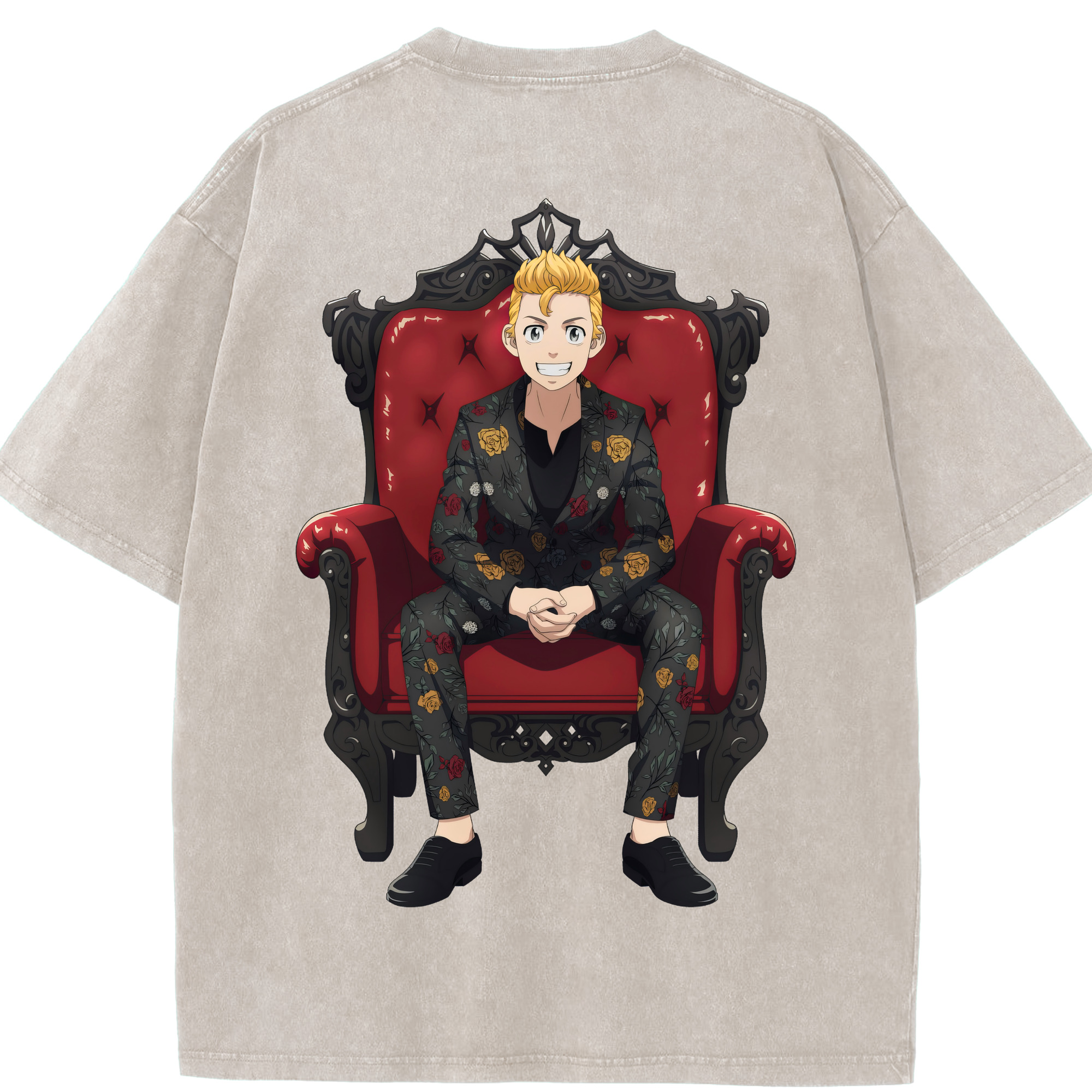 （画像用） 東京リベンジャーズ Tokyo Revengers 綿100% ヴィンテージ風 半袖Tシャツ（背面プリント）