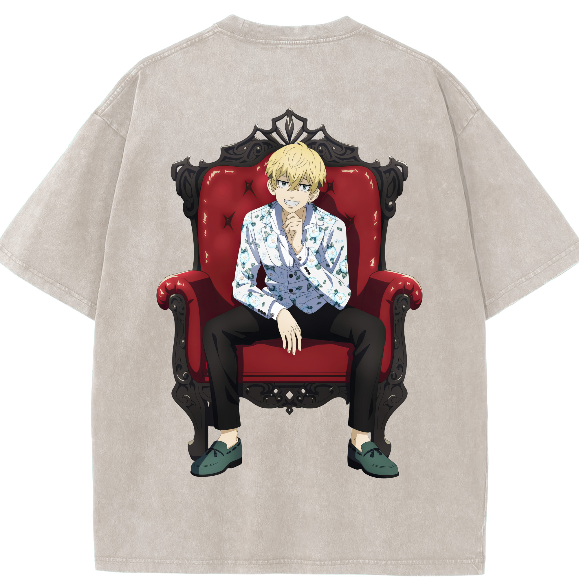 （画像用） 東京リベンジャーズ Tokyo Revengers 綿100% ヴィンテージ風 半袖Tシャツ（背面プリント）