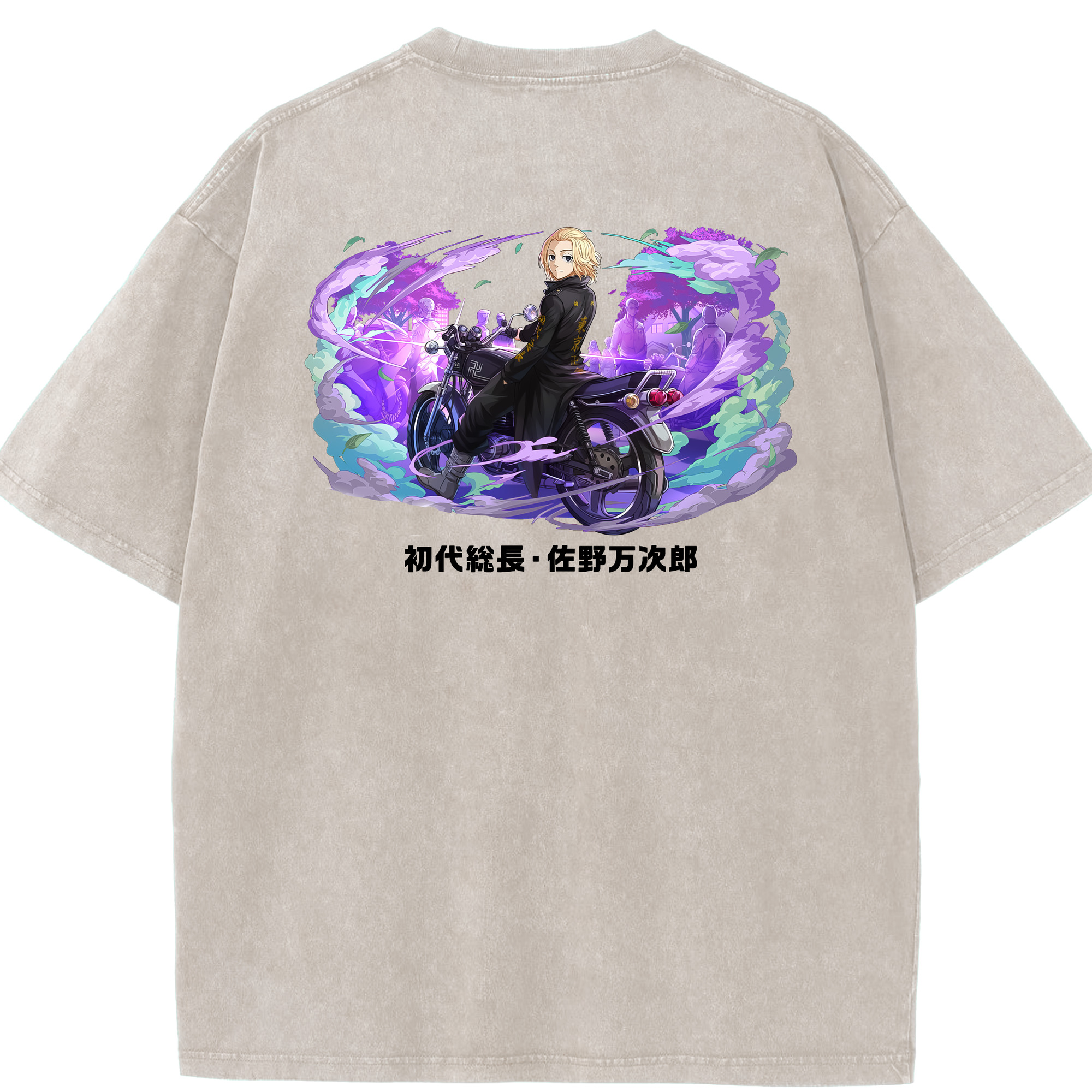 （画像用） 東京リベンジャーズ Tokyo Revengers 綿100% ヴィンテージ風 半袖Tシャツ（背面プリント）