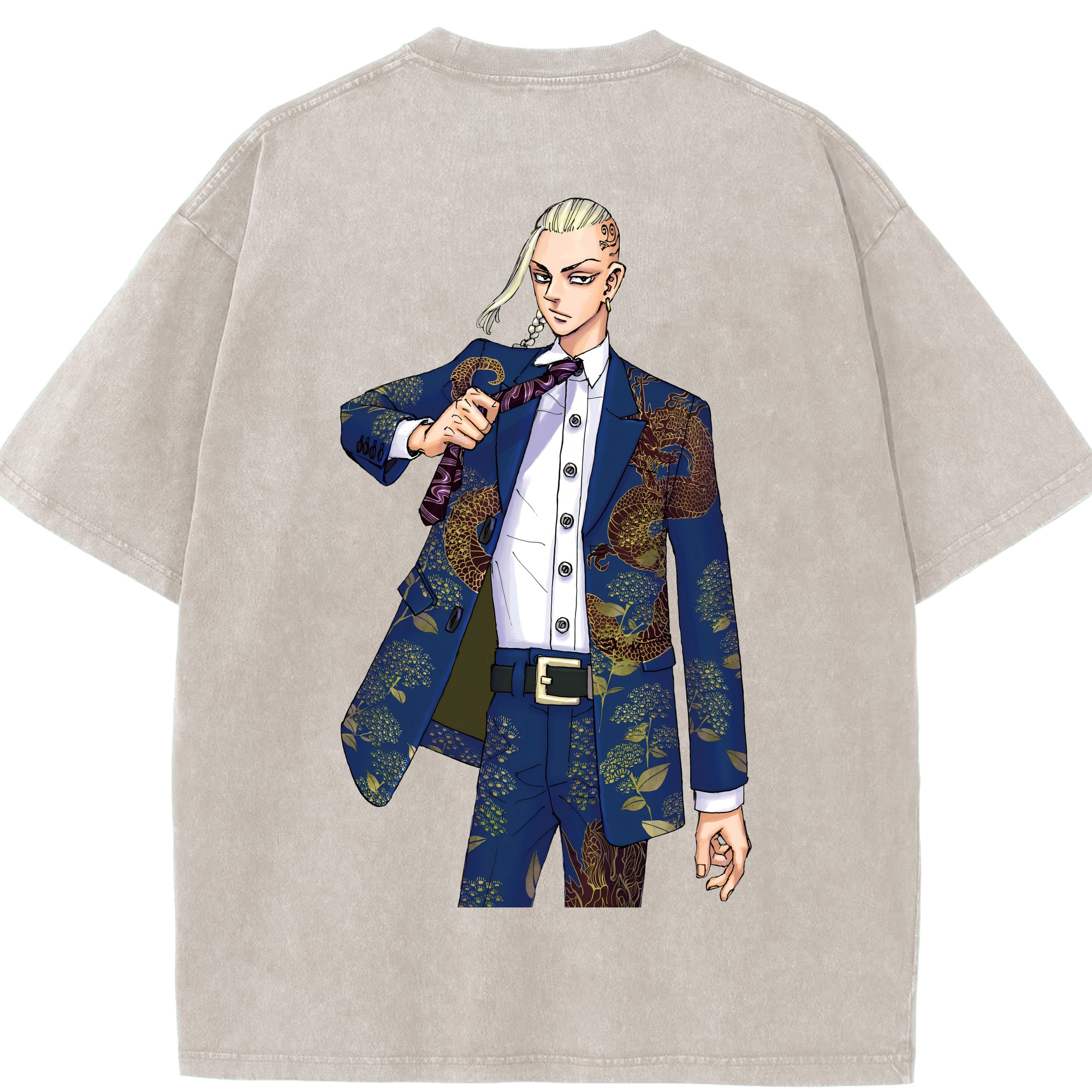 （画像用） 東京リベンジャーズ Tokyo Revengers 綿100% ヴィンテージ風 半袖Tシャツ（背面プリント）