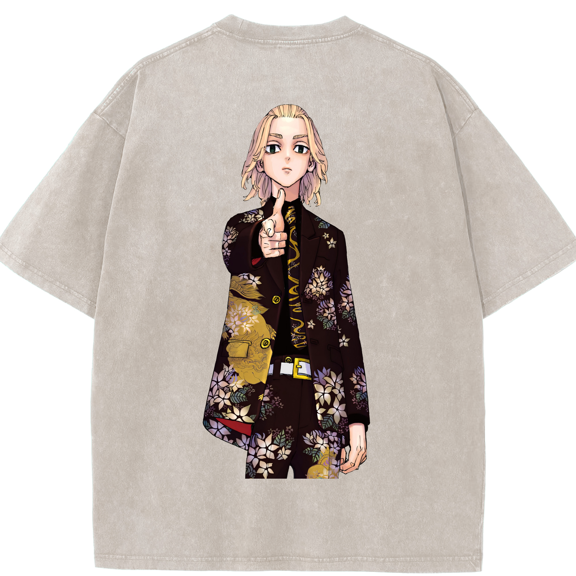 （画像用） 東京リベンジャーズ Tokyo Revengers 綿100% ヴィンテージ風 半袖Tシャツ（背面プリント）