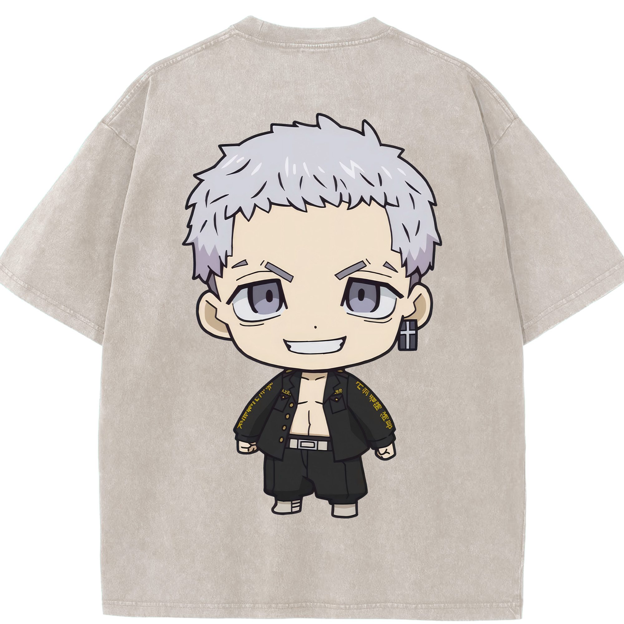 （画像用） 東京リベンジャーズ Tokyo Revengers 綿100% ヴィンテージ風 半袖Tシャツ（背面プリント）