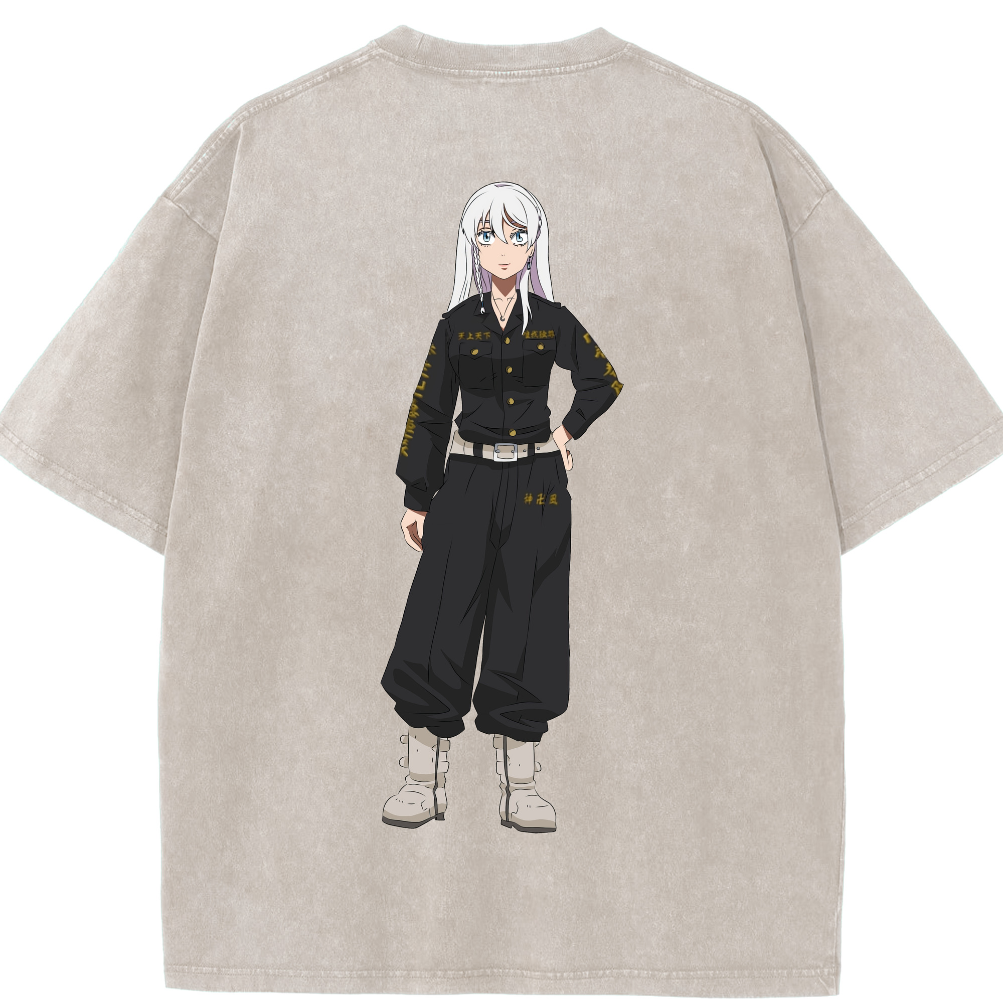 （画像用） 東京リベンジャーズ Tokyo Revengers 綿100% ヴィンテージ風 半袖Tシャツ（背面プリント）