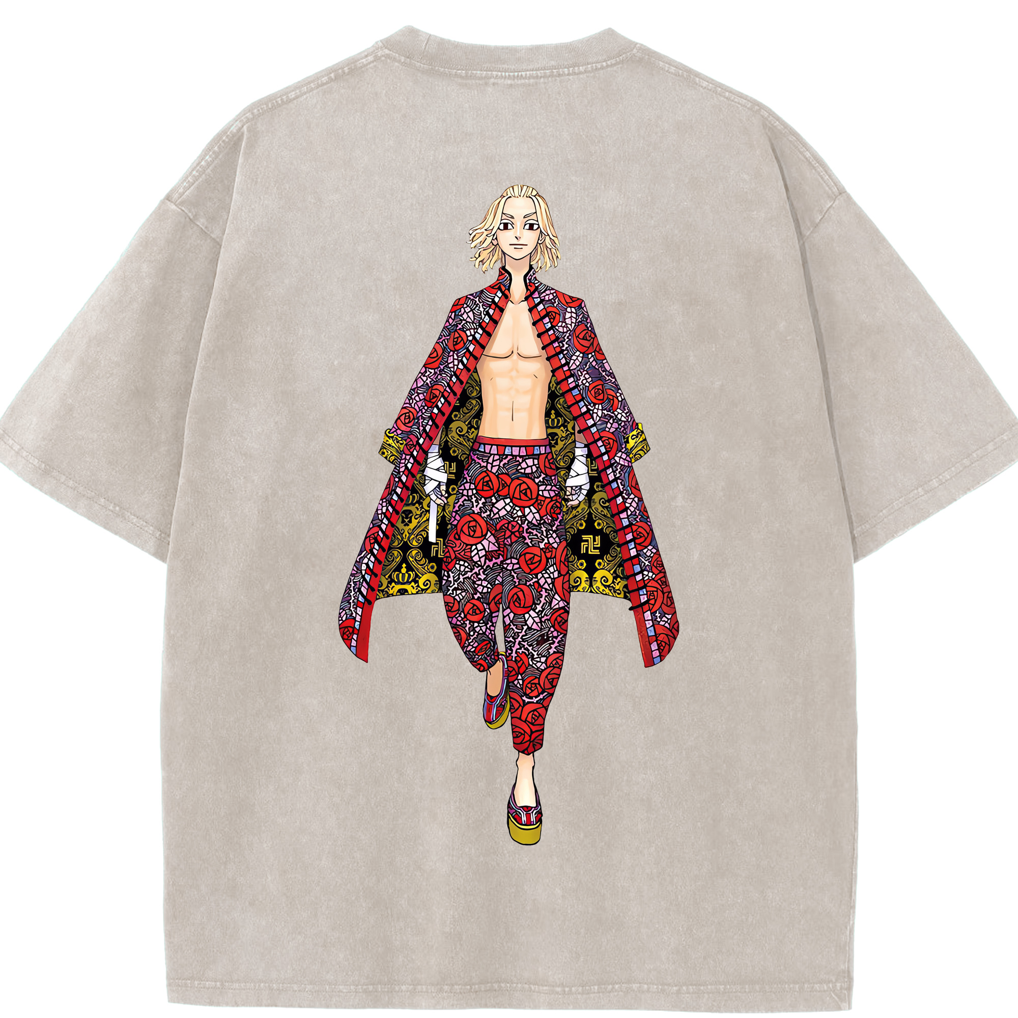 （画像用） 東京リベンジャーズ Tokyo Revengers 綿100% ヴィンテージ風 半袖Tシャツ（背面プリント）