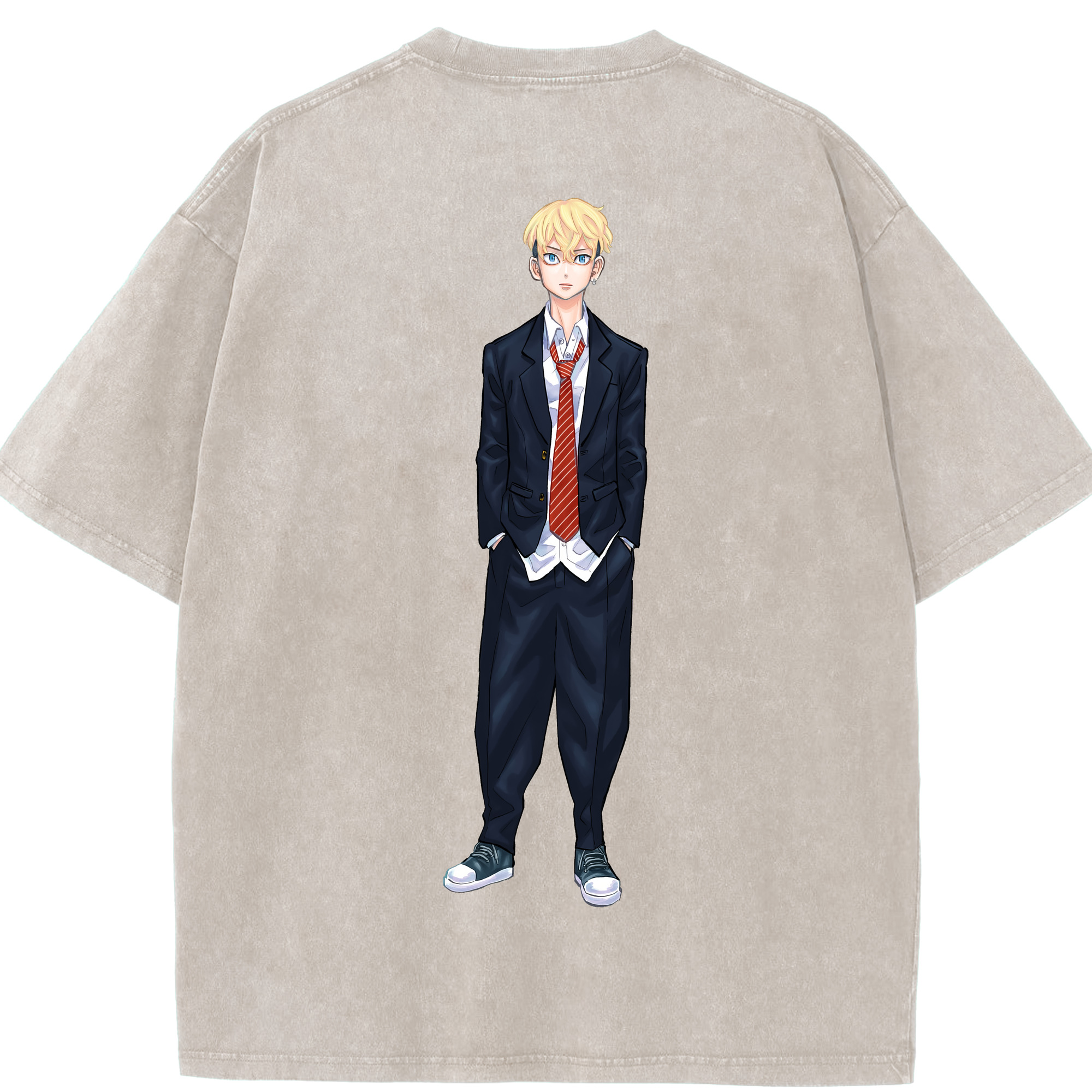 （画像用） 東京リベンジャーズ Tokyo Revengers 綿100% ヴィンテージ風 半袖Tシャツ（背面プリント）