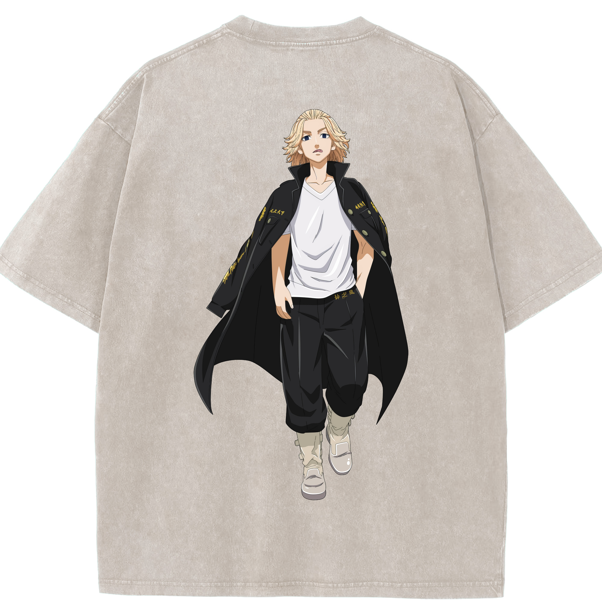 （画像用） 東京リベンジャーズ Tokyo Revengers 綿100% ヴィンテージ風 半袖Tシャツ（背面プリント）