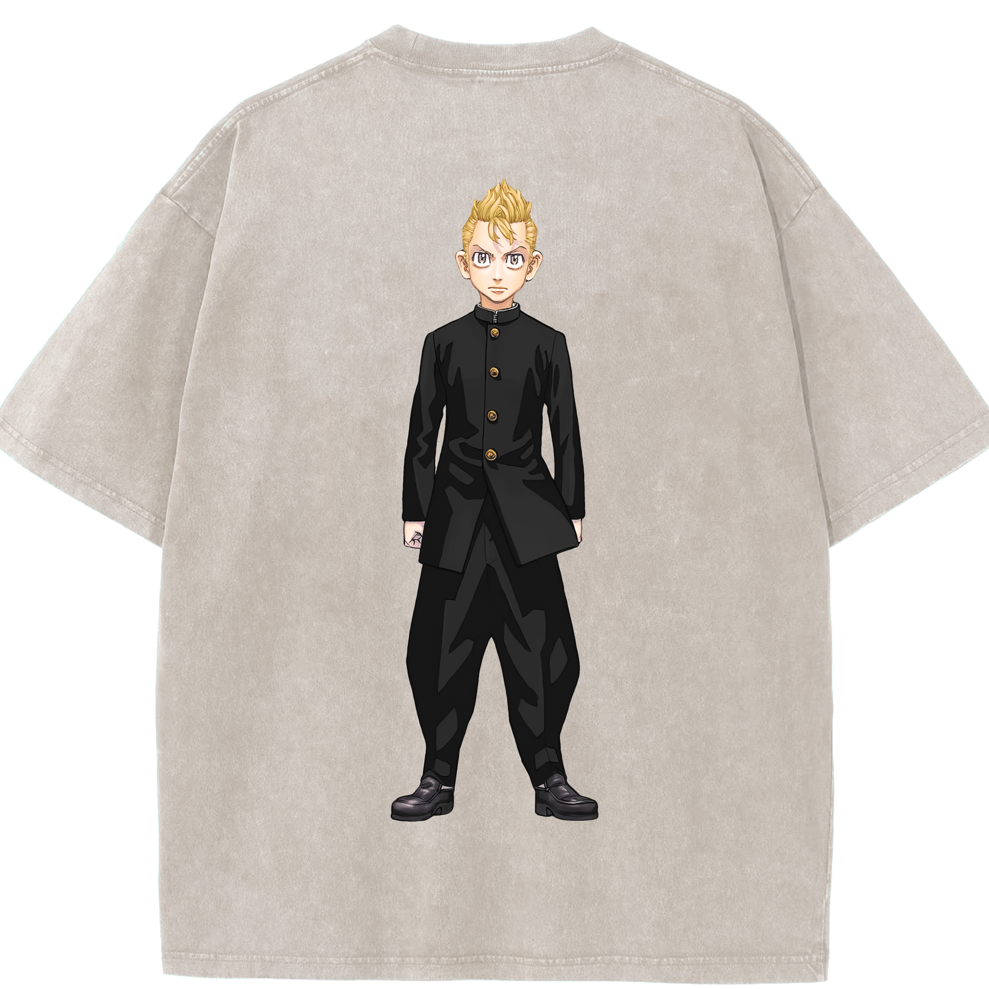 （画像用） 東京リベンジャーズ Tokyo Revengers 綿100% ヴィンテージ風 半袖Tシャツ（背面プリント）